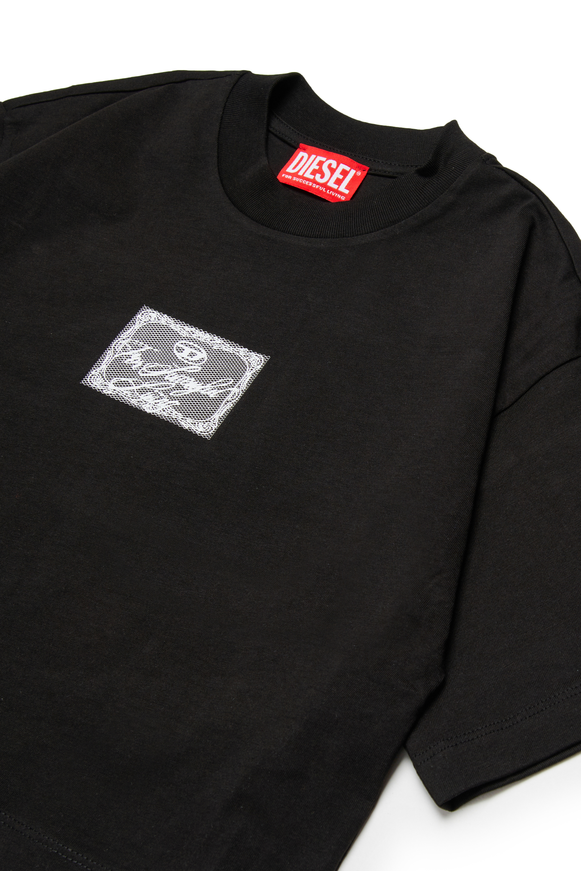 Diesel - TYLACE, Woman's Oversized T-shirt with patch in Black - 3