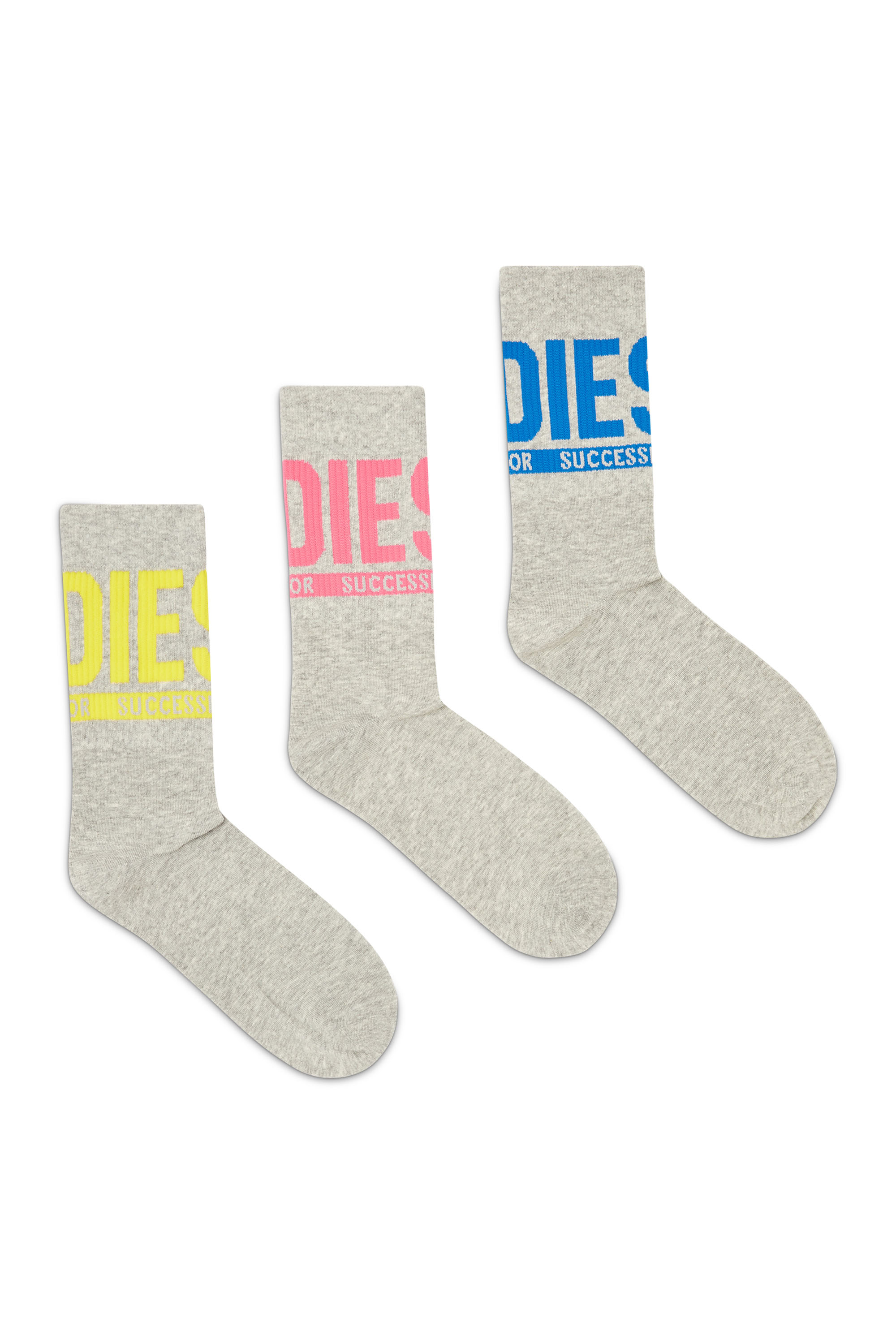 Diesel - SKM-RAY-THREEPACK, Man's Three-pack of logo cuff socks in null - 1