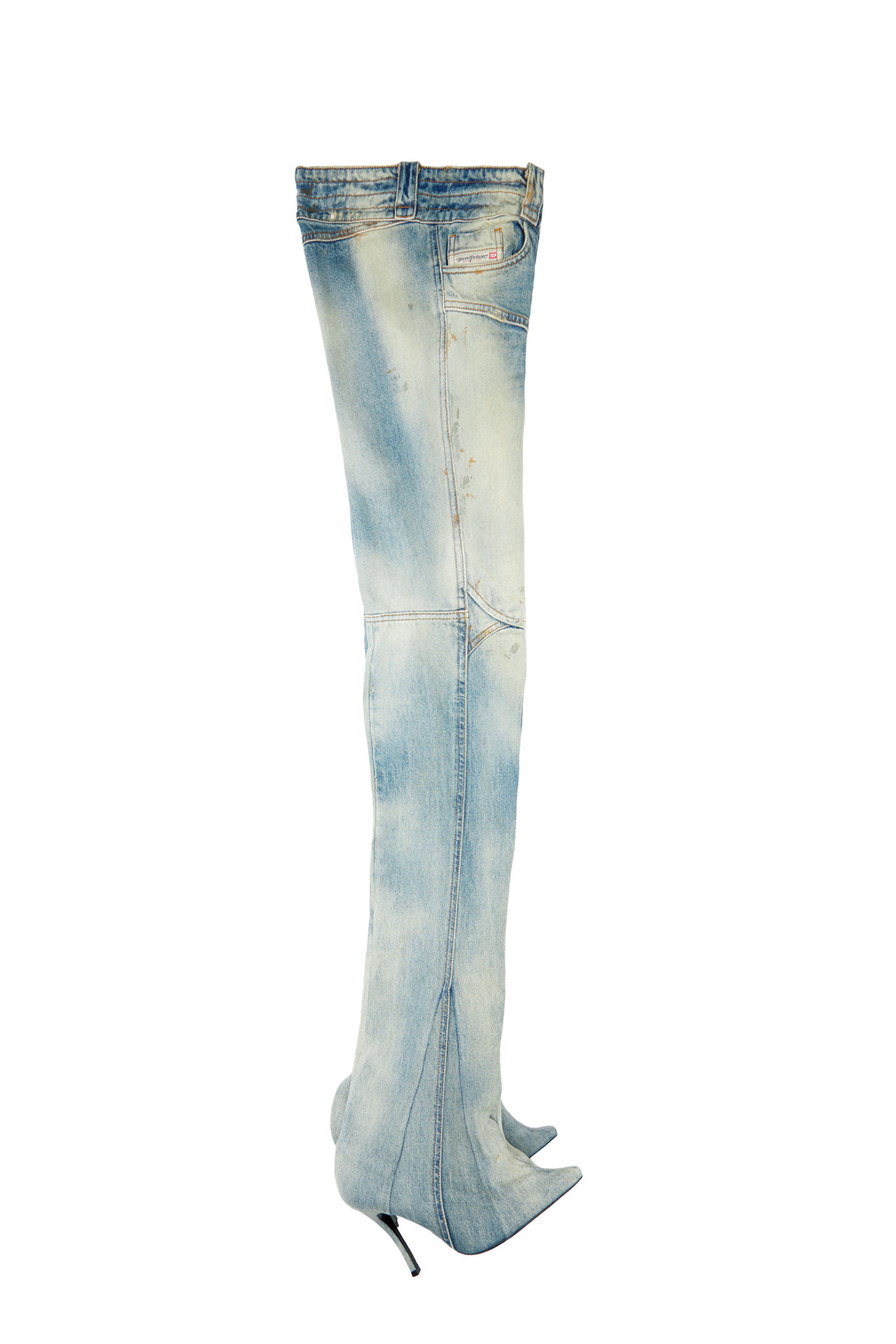 Diesel - DE-Bikerboot 0ENAF Regular Jeans, Light Blue - Image 3