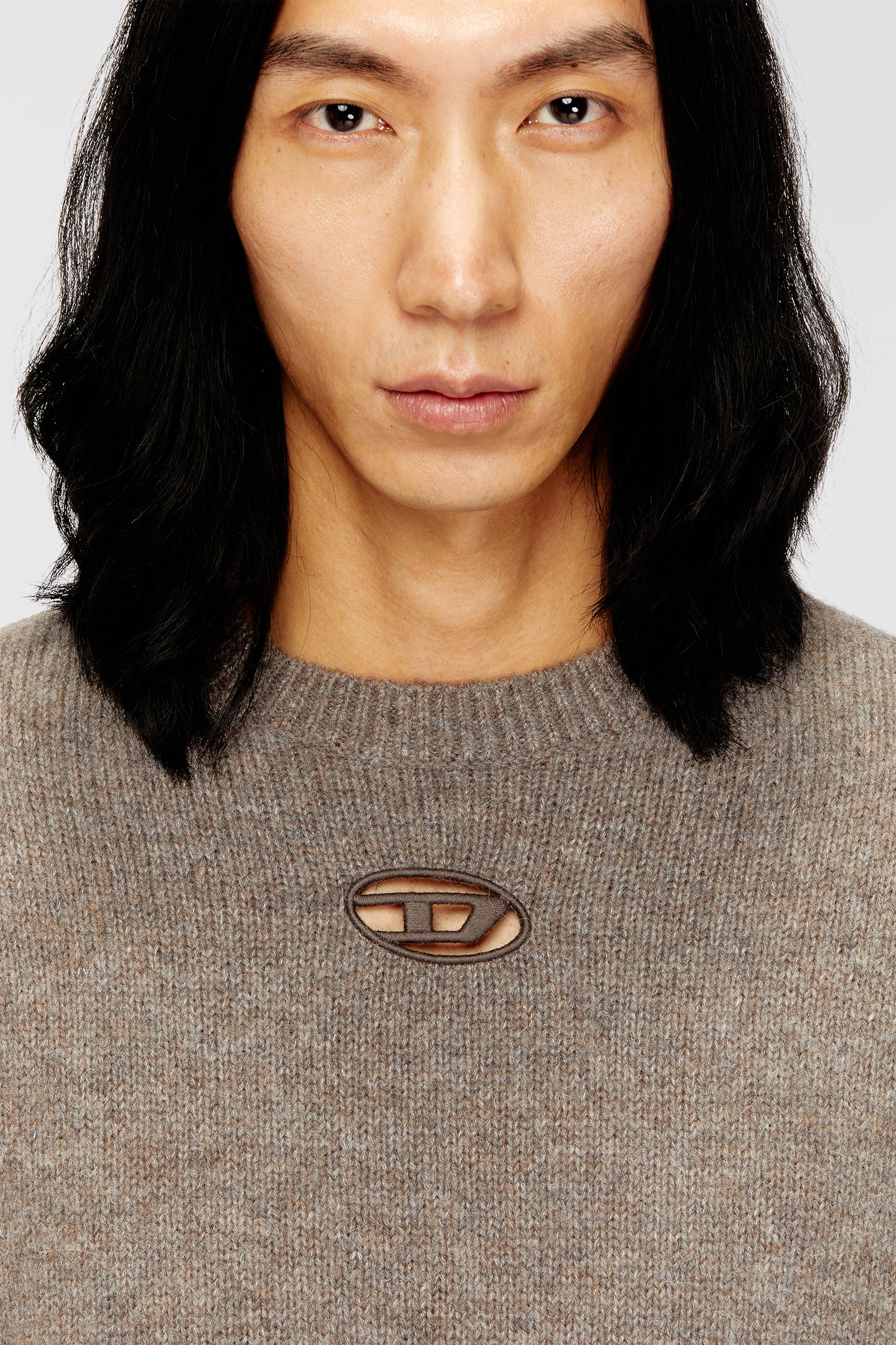Diesel - K-AREESO, Man's Jumper in wool and alpaca blend in Beige - 5