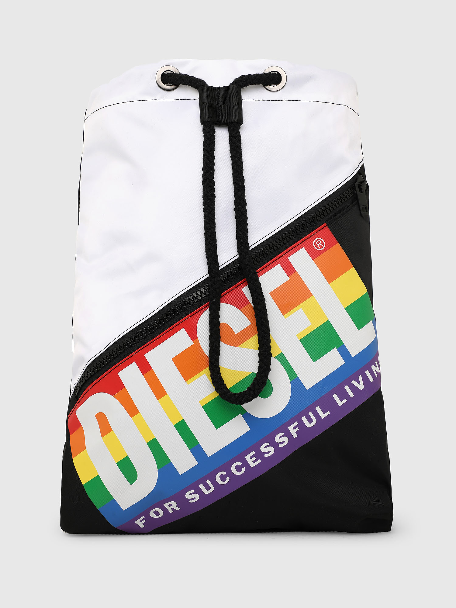 BBAG-SACK-P, Black/White Diesel - BBAG-SACK-P, Black/White - Beachwear accessories - Image 1