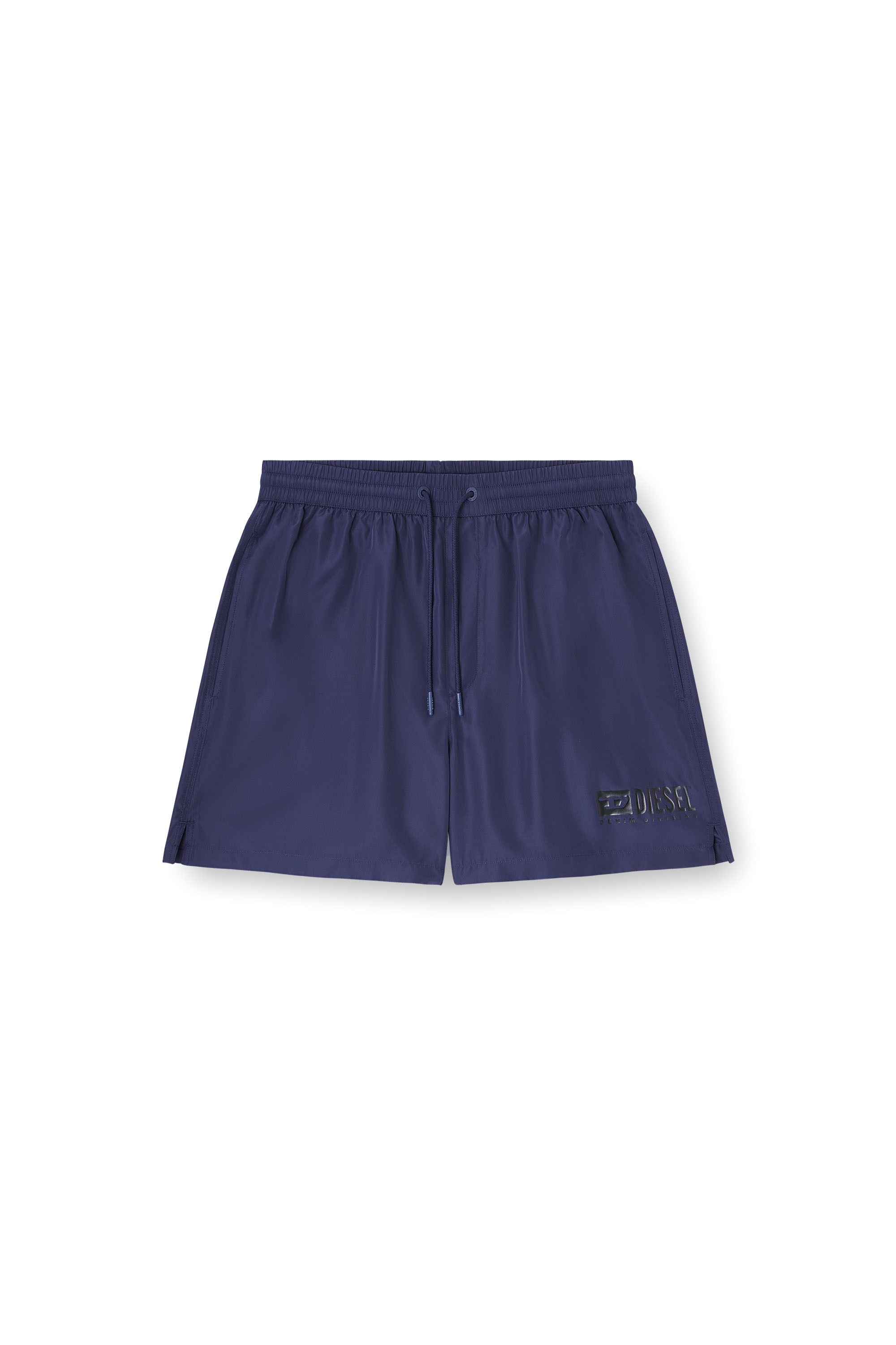 Diesel - KEN-37-D-BOX, Man's Mid-length swim shorts with logo print in Blue - 4