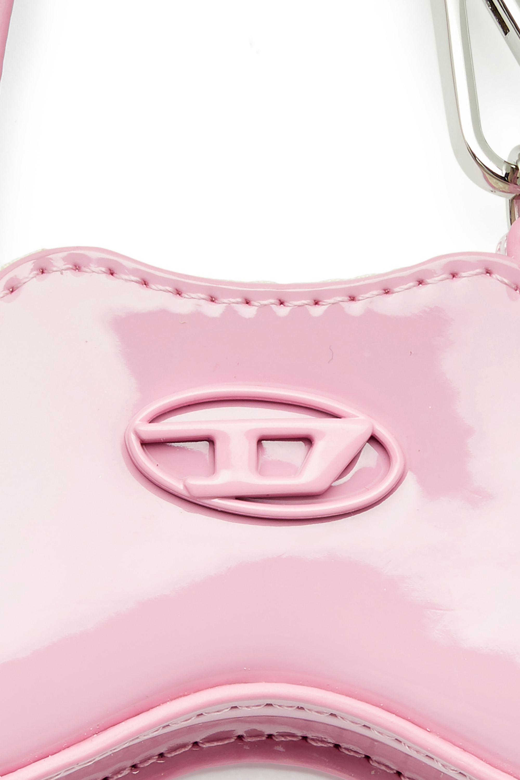 Diesel - PLAY CHARMS, Woman's Glossy bag charm with mirror in Pink - 3