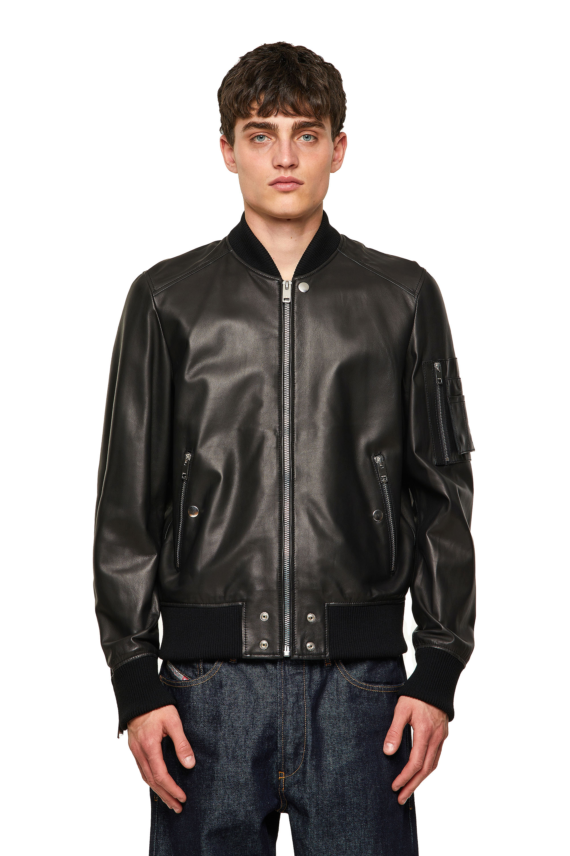 L-ABBOTT, Black Diesel - L-ABBOTT, Black - Leather jackets - Image 1