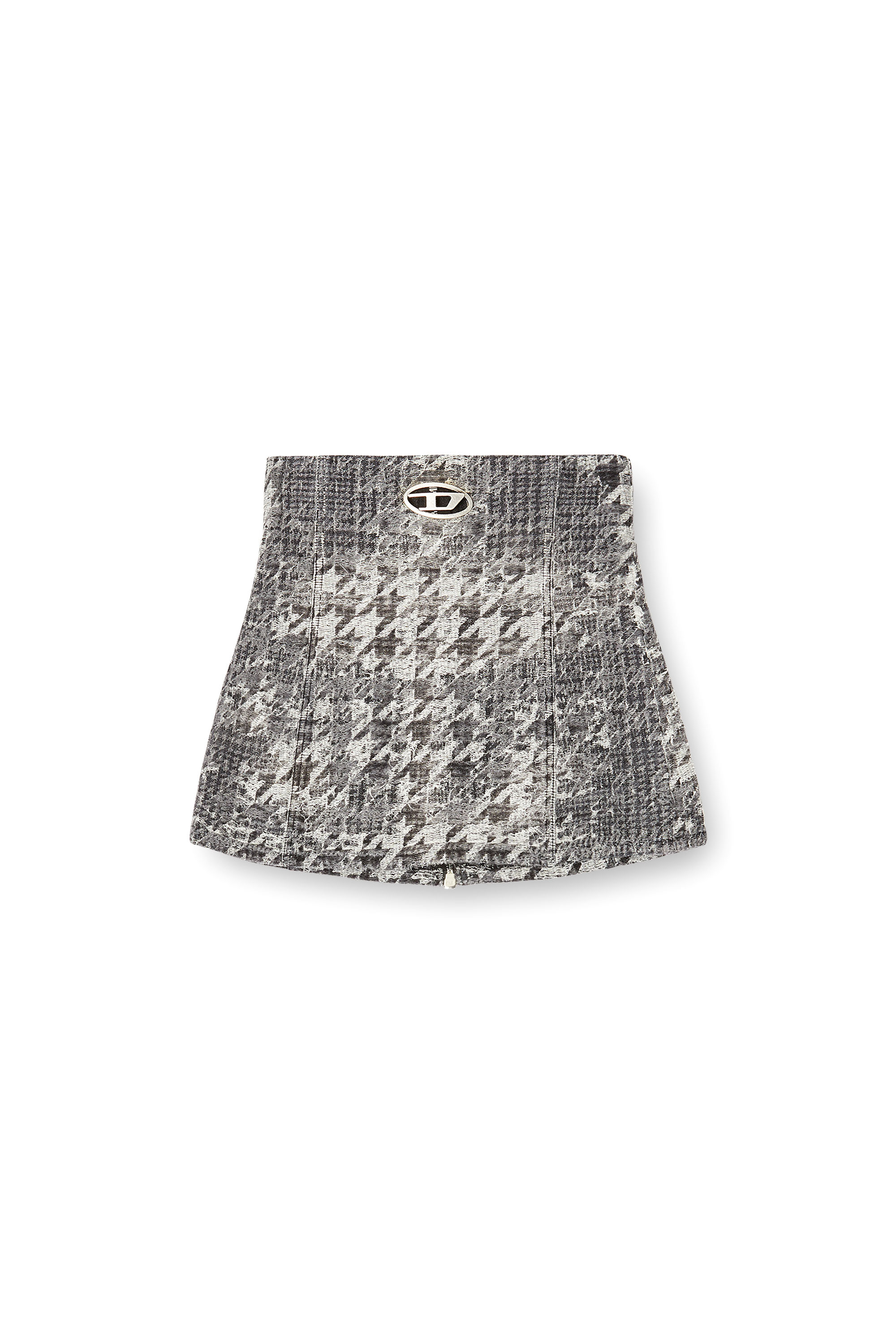 Diesel - DE-ORSET-FSH1, Woman's Basque in Prince of Wales jacquard denim in Black/White - 3