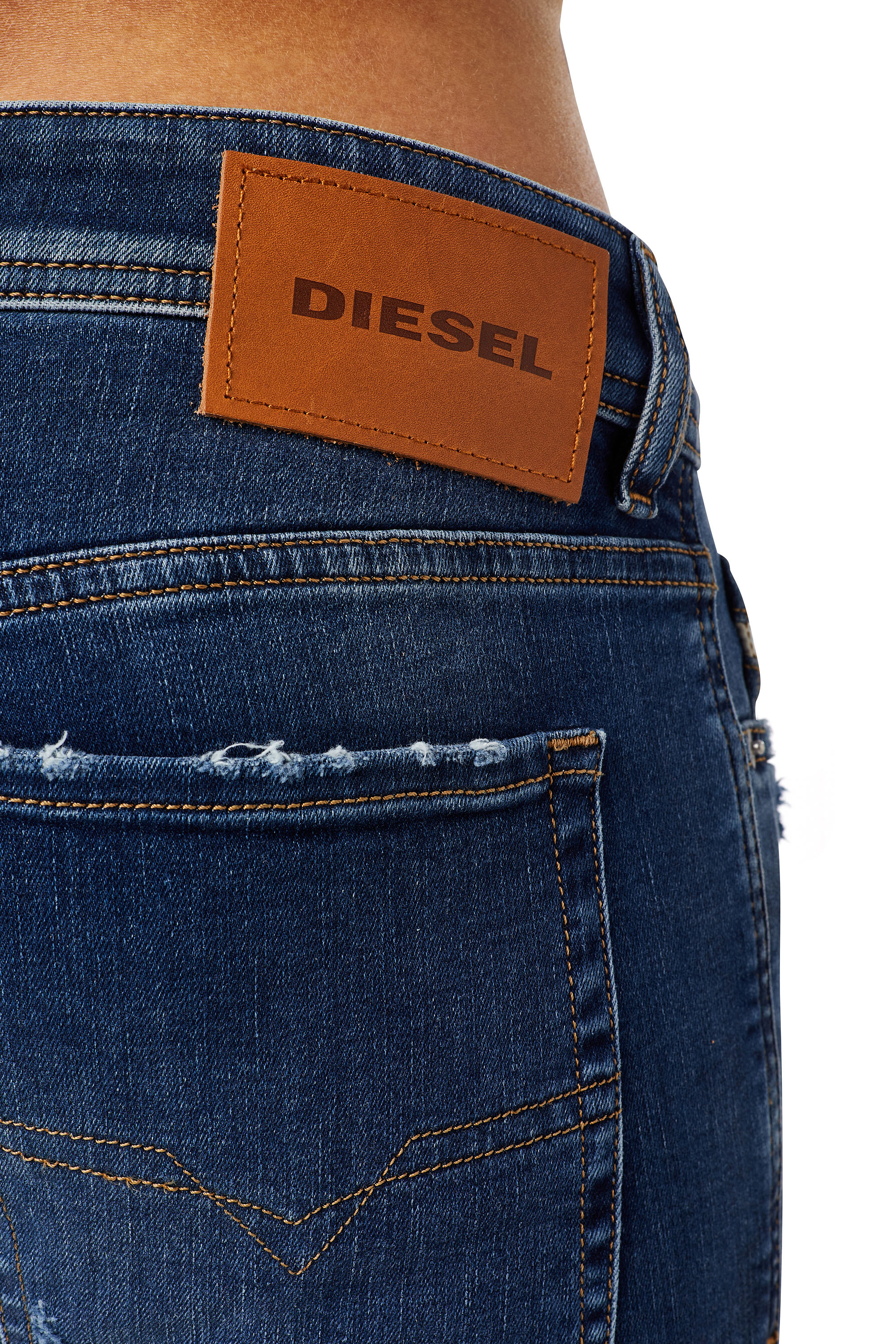 Sleenker 009dk Man Skinny Dark Blue Jeans Diesel