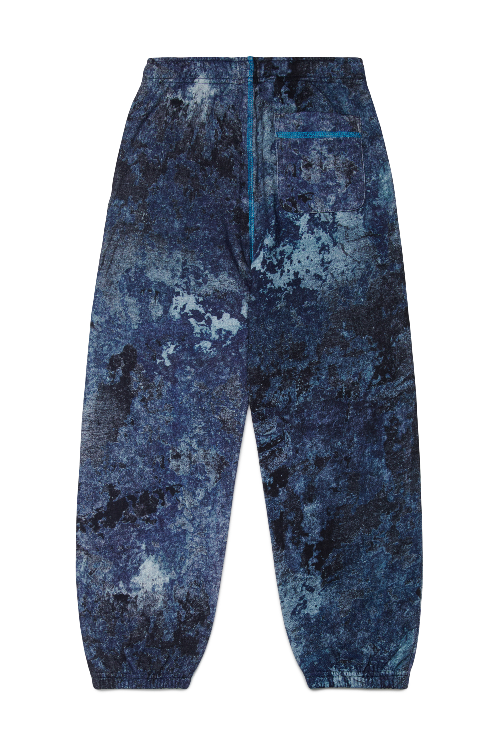 Diesel - PMIM, Man's Sweatpants with all-over marbled effect in Blue - 2