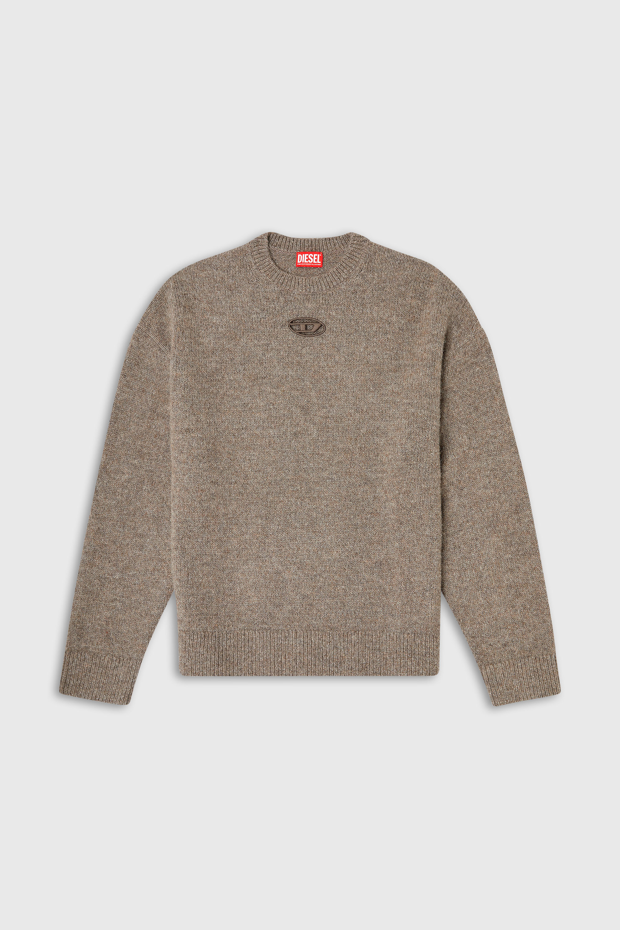 Diesel - K-AREESO, Man's Jumper in wool and alpaca blend in Beige - 2