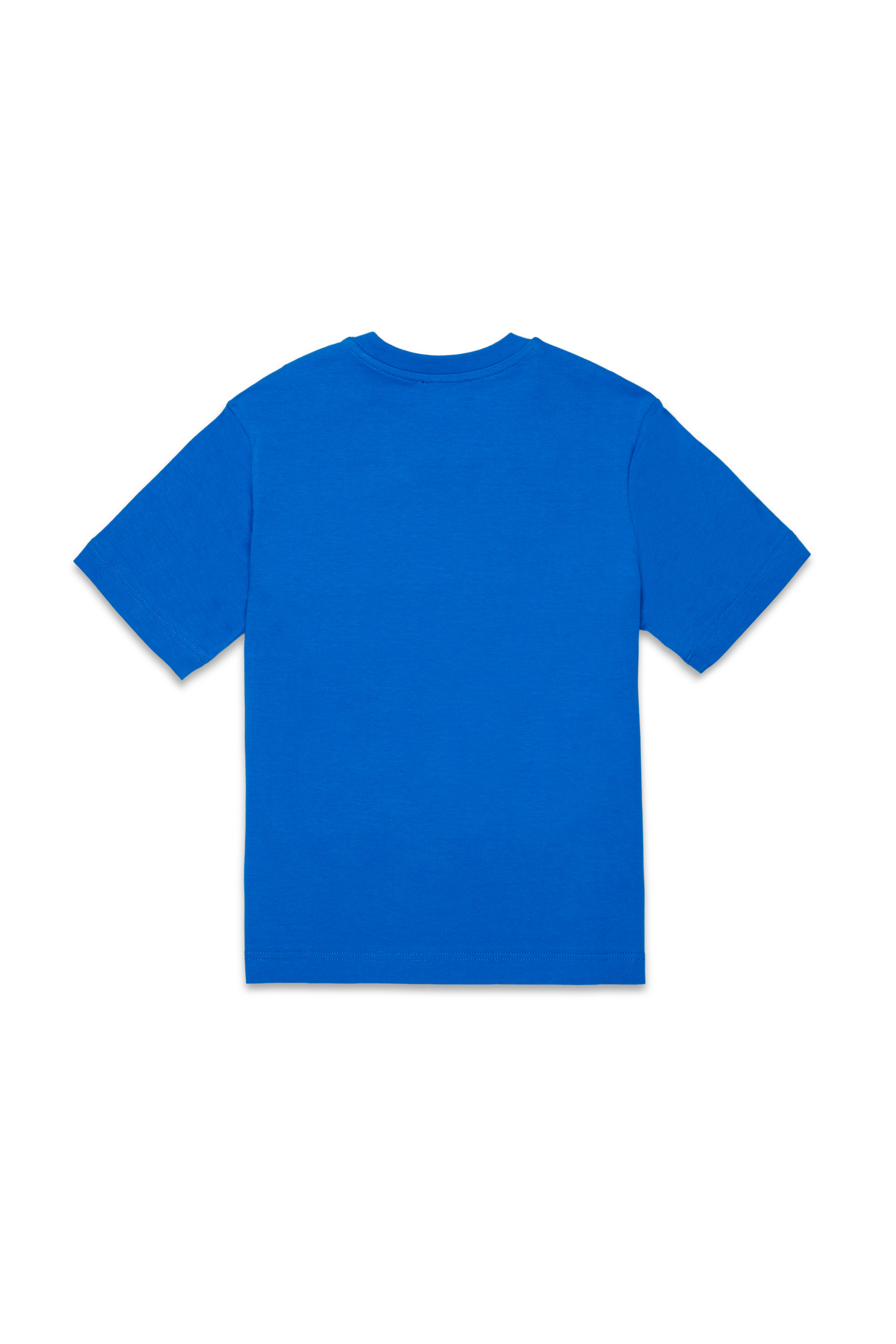 Diesel - TVALE OVER, Man's Cotton T-shirt with shadow Oval D in Blue - 2