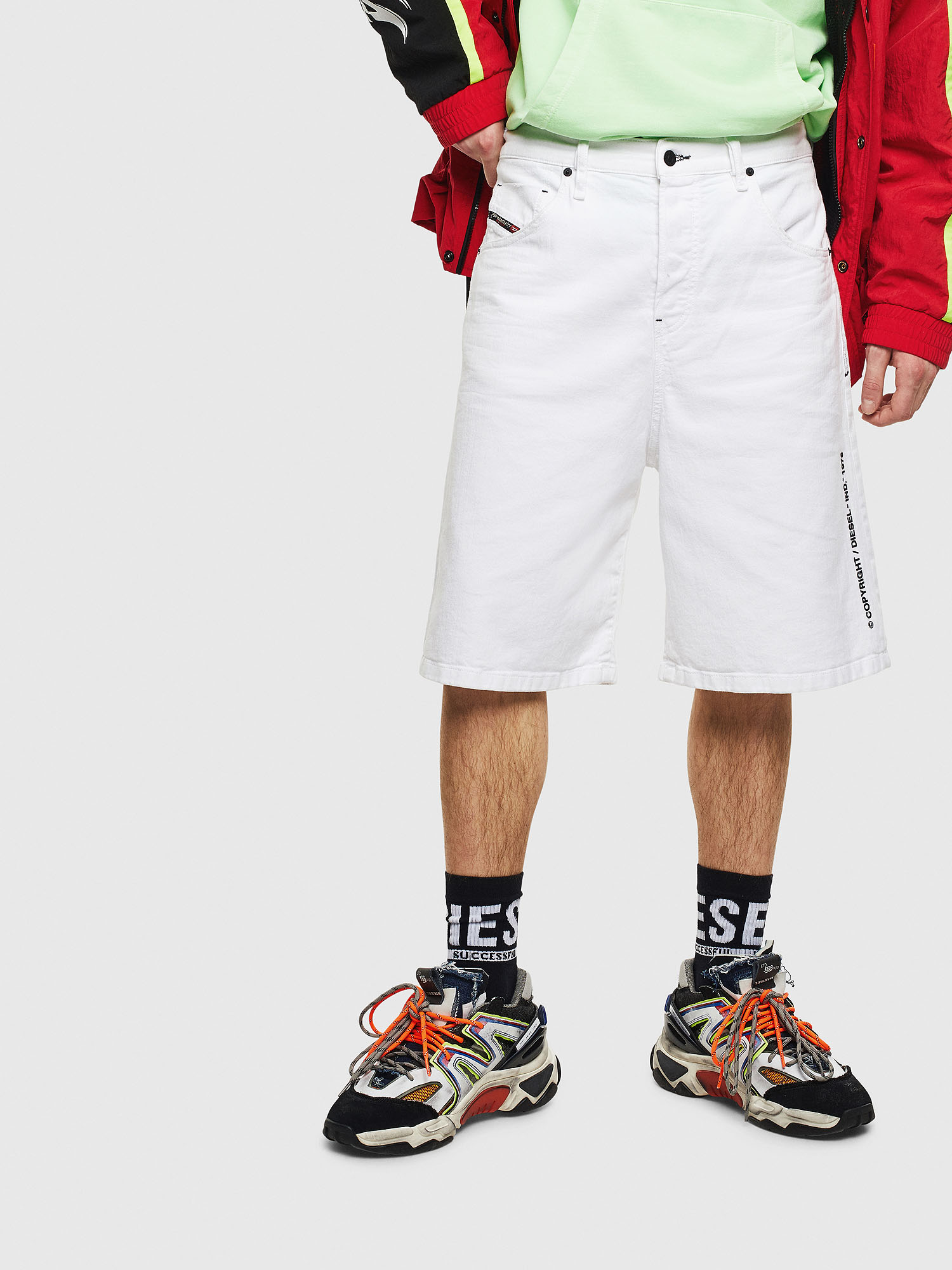 D-BRON, White Diesel - D-BRON, White - Shorts - Image 1