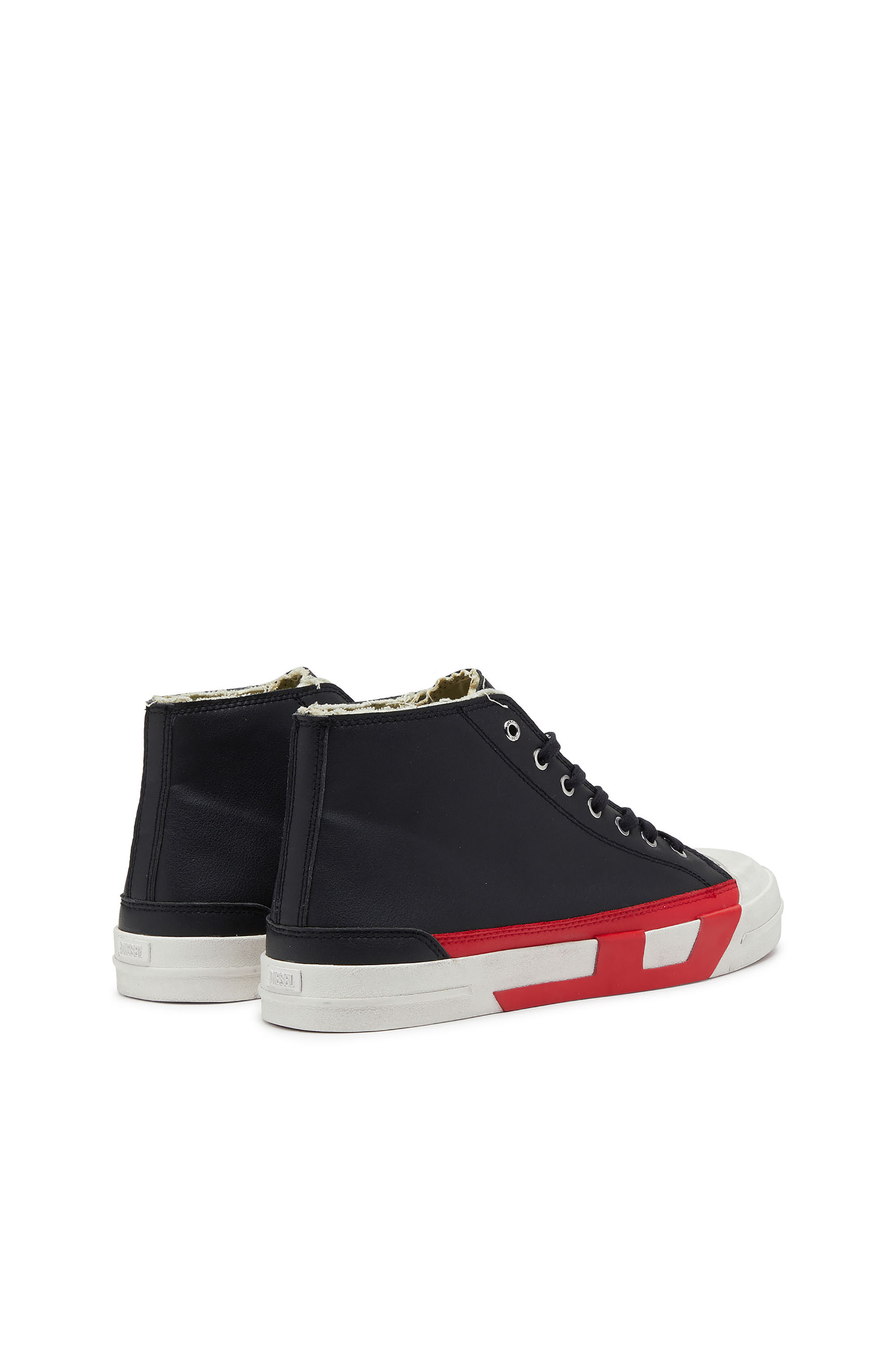 Diesel - S-D-VERSE MID II, Man's S-D-Verse Vulcanized shoes with D logo in Black/Red - 4