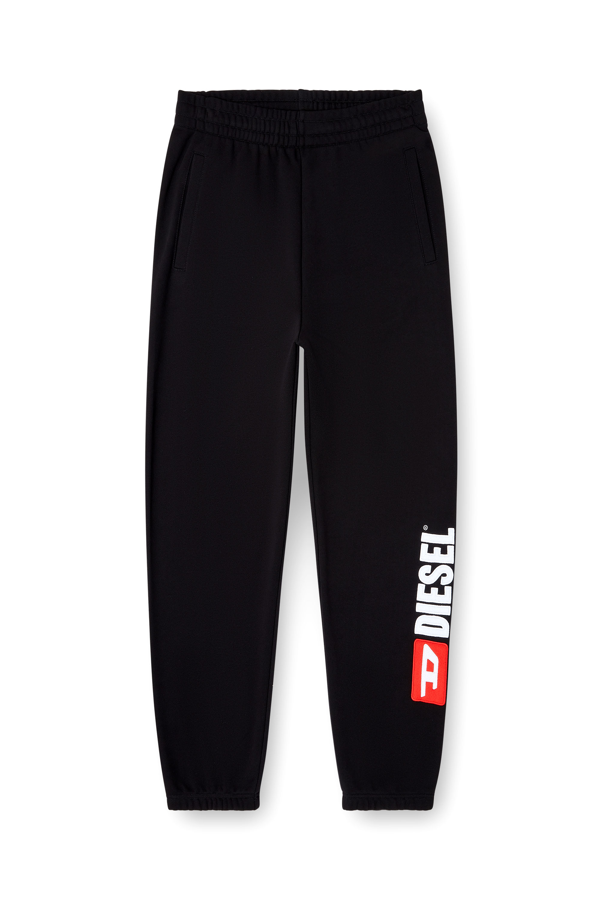 Diesel - P-MARKY-DIV, Man's Cotton sweatpants with Diesel patch in Black - 3