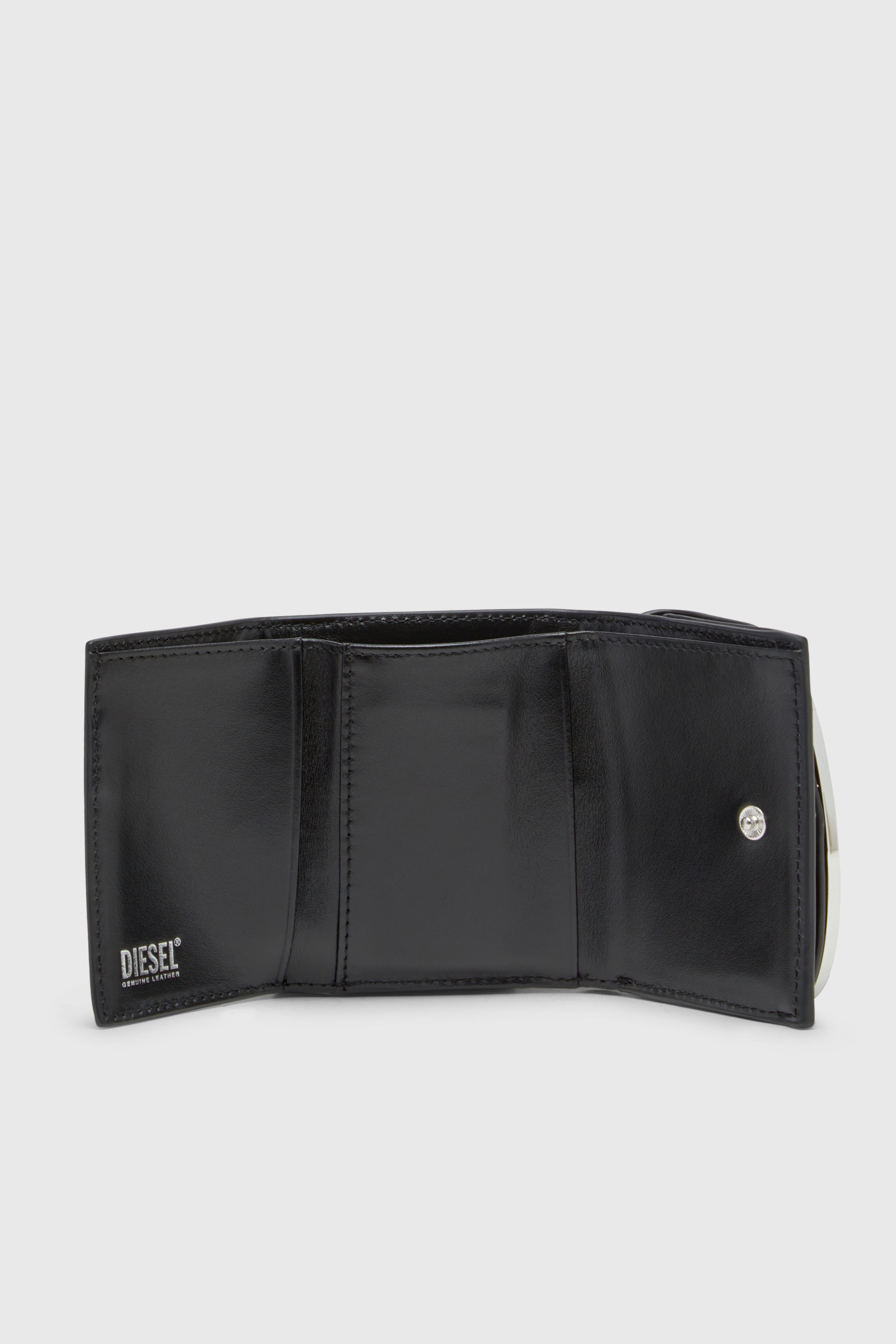 Women's Tri-fold wallet in leather | Black | Diesel {{Country}}