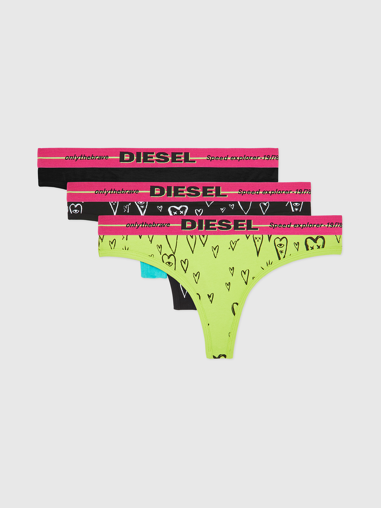 Diesel - UFST-STARS-THREEPACK, Pink/Black - Image 1