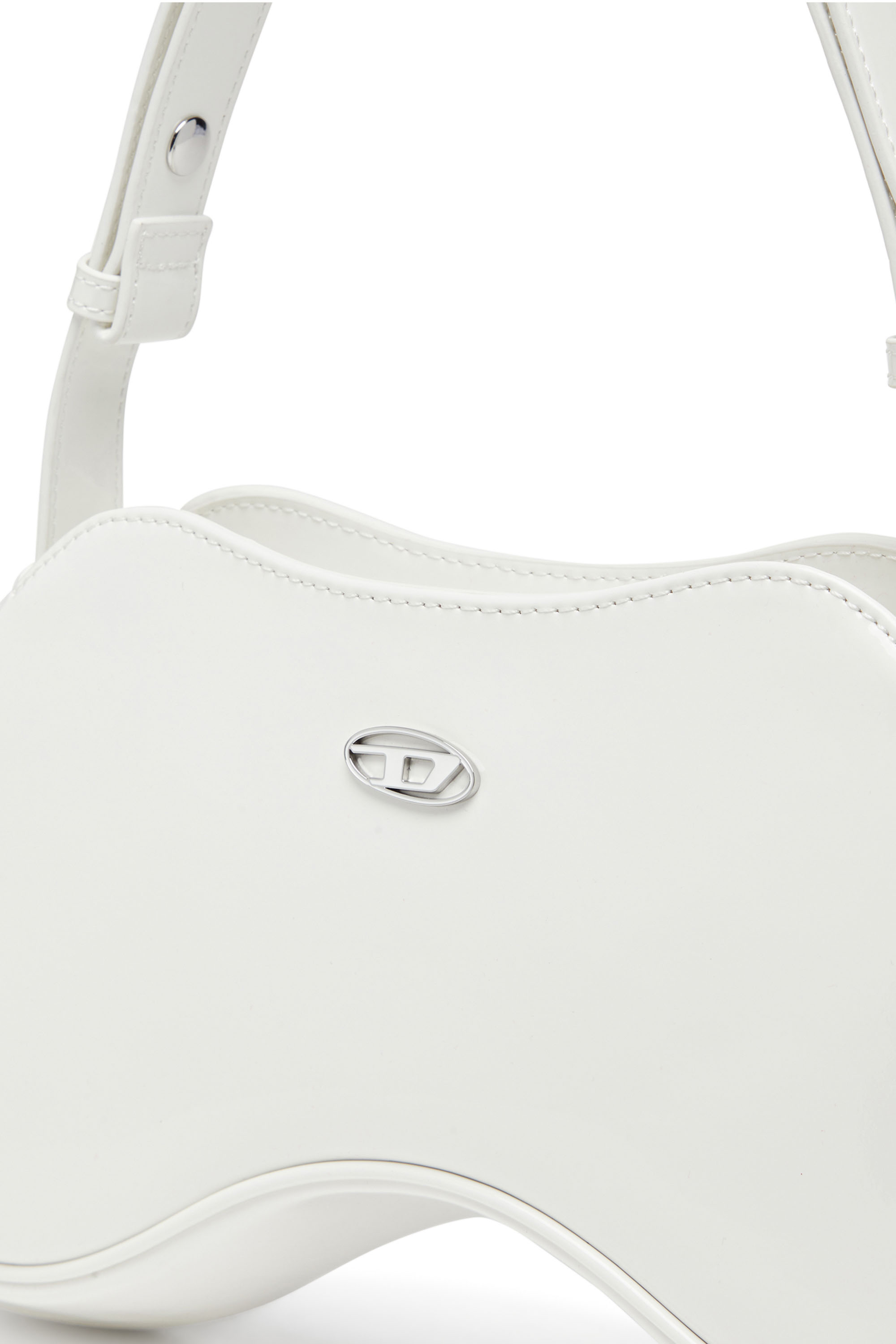 Diesel - PLAY SHOULDER, Woman Play-Glossy shoulder bag in White - Image 5