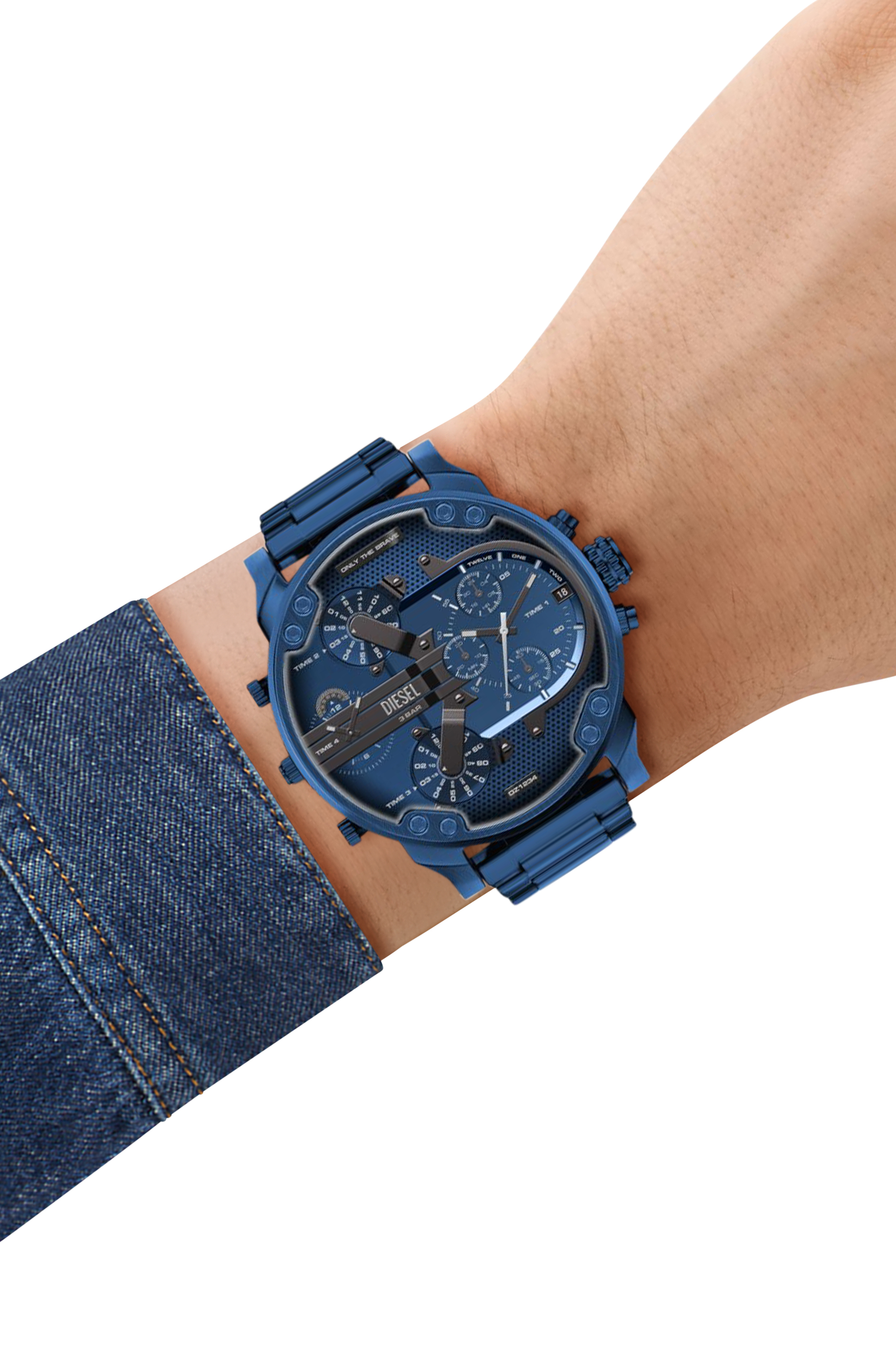 Men's Mr. Daddy 2.0 Blue Stainless Steel Watch | Blue | Diesel