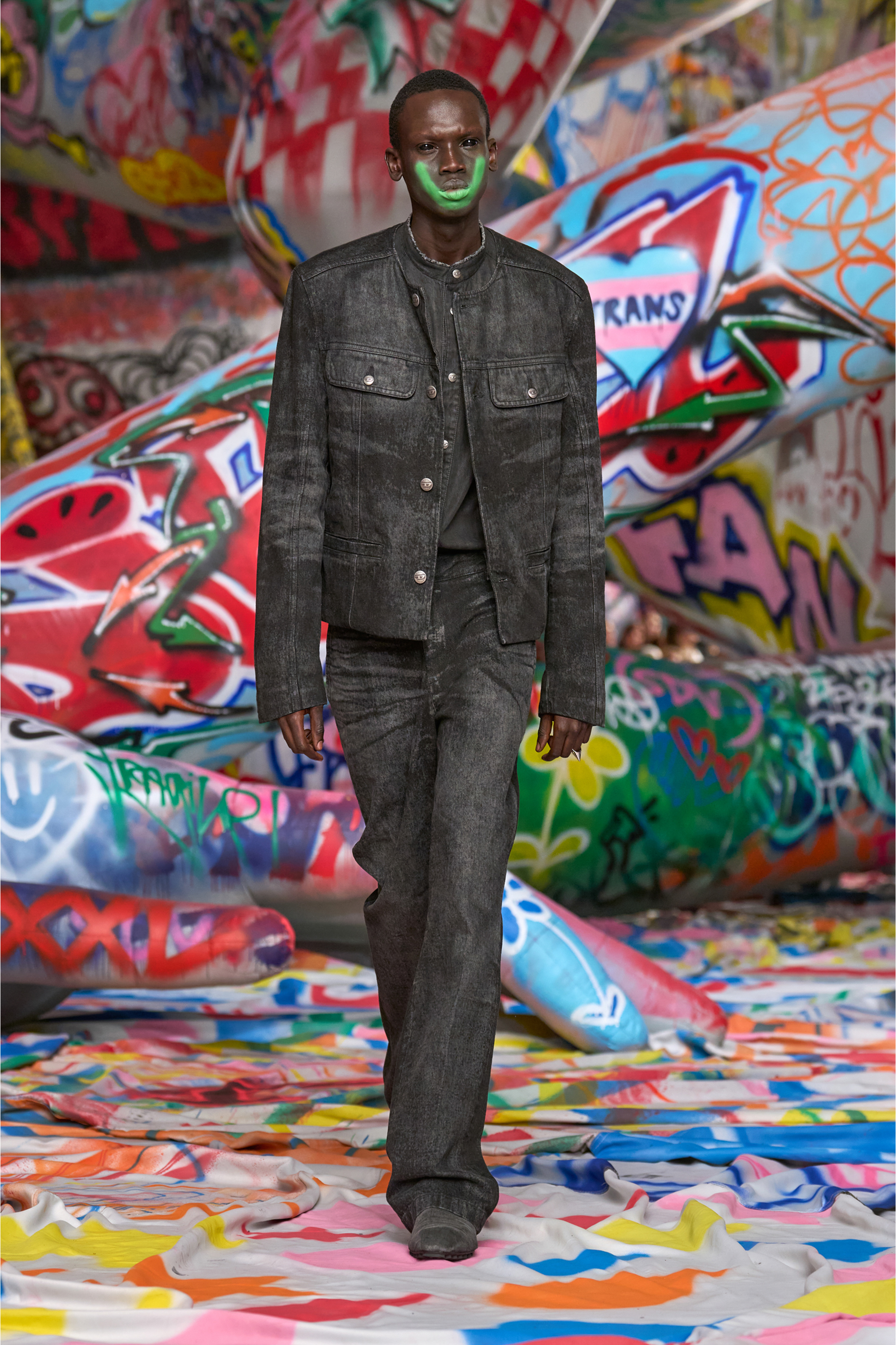 DIESEL ディーゼル L-HESSE DISTRESSED LEATHER JACKET ディストゥレスト レザージャケット ブラック A11619 DIESEL ディーゼル L-HESSE DISTRESSED LEATHER JACKET ディストゥ