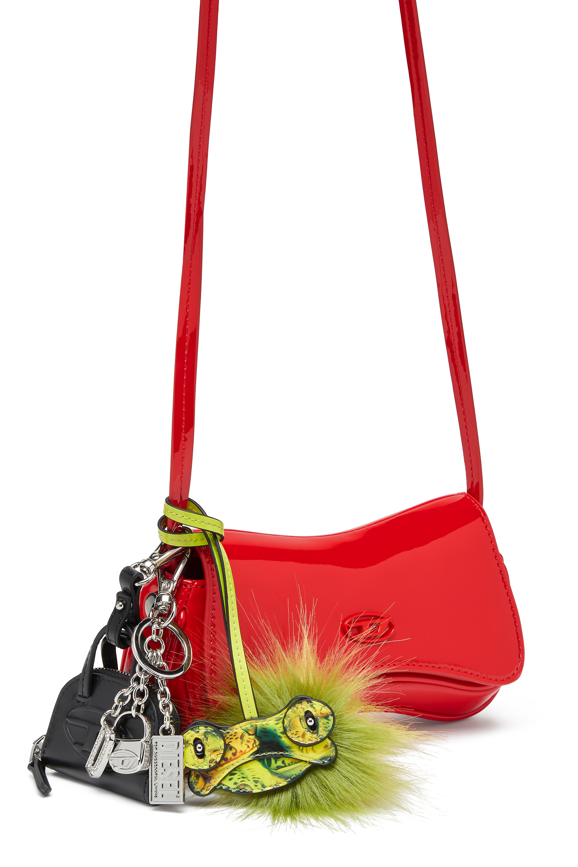 Diesel - PLAY CROSSBODY XS, Woman's Play-Small crossbody bag  in glossy PU in Red - 6