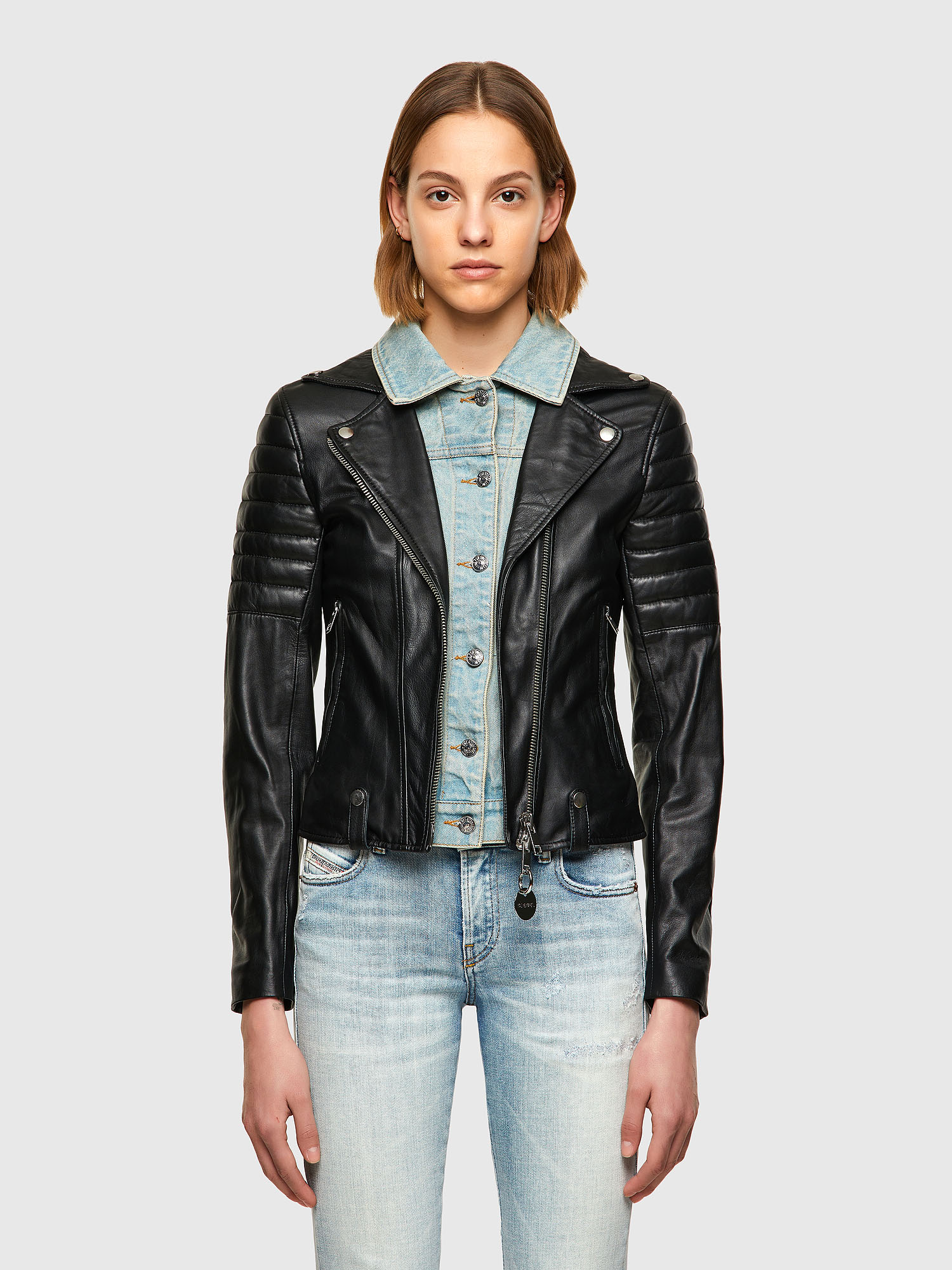 L-AURO, Black Diesel - L-AURO, Black - Leather jackets - Image 1