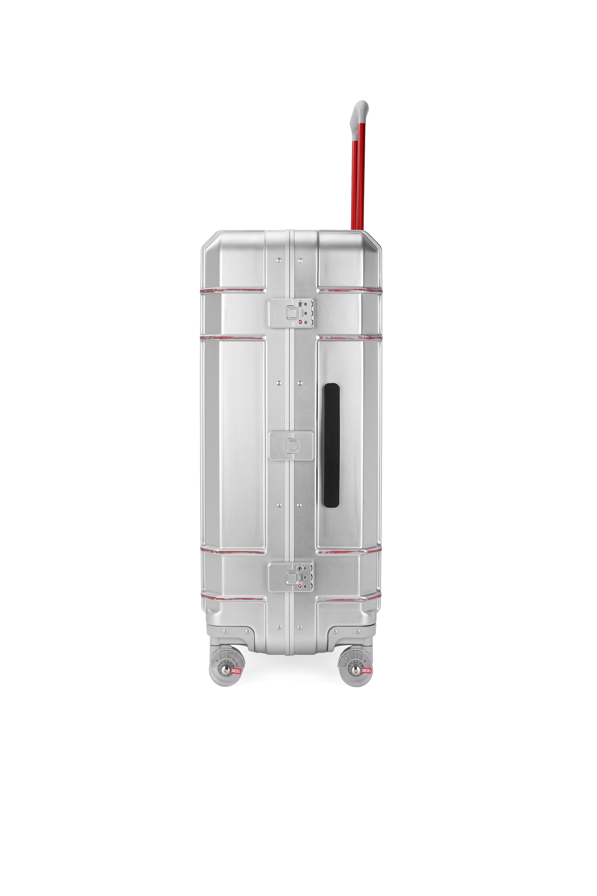 Diesel - DIESEL PC STRONG IMAGE TROLLEY- DSL003, Unisex's Rugged carry‑on suitcase 28" in Silver - 4