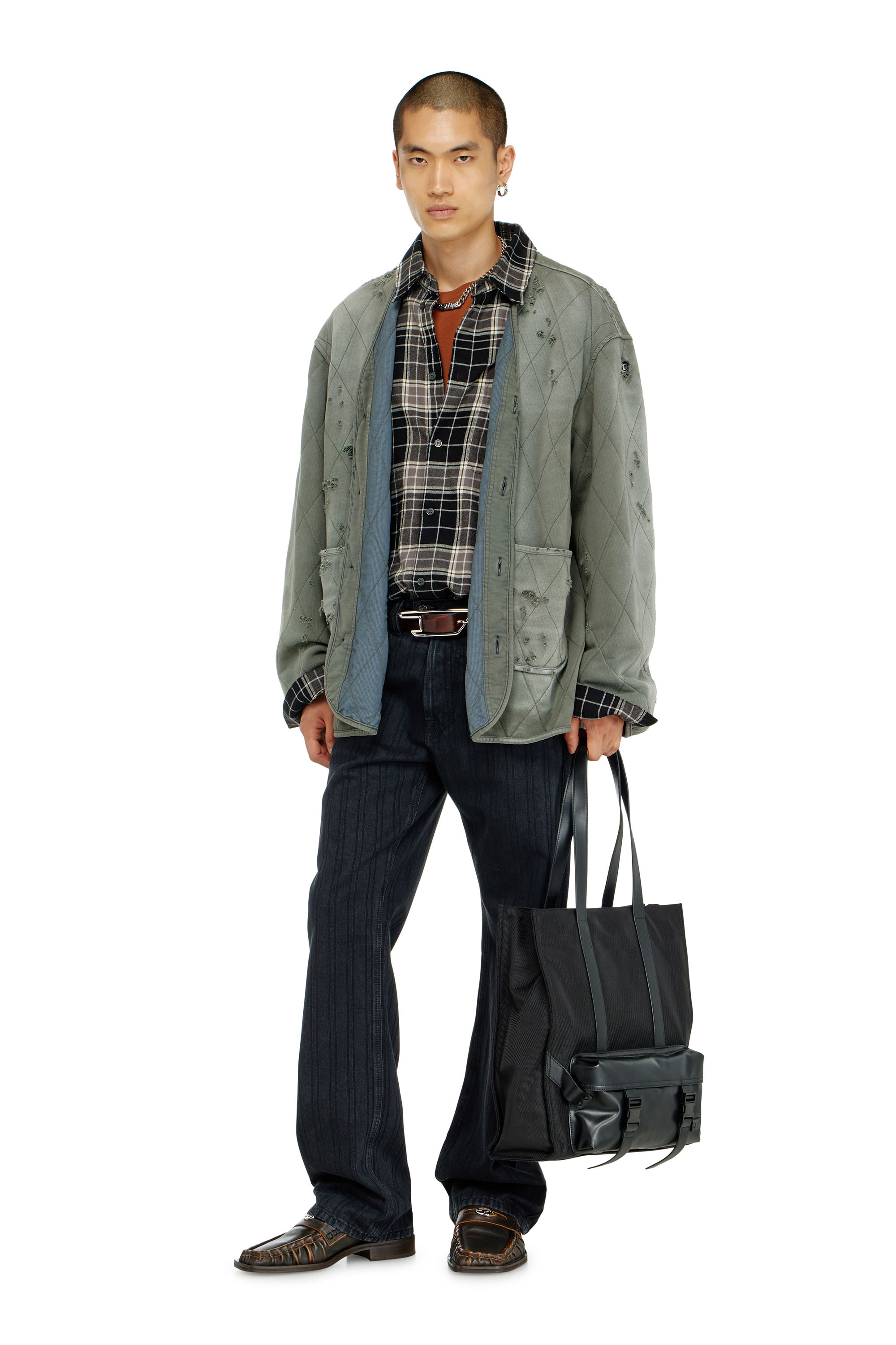 Diesel - Man's Relaxed Jeans 1980 D-Eeper 09Q12, Black/Dark grey - 1