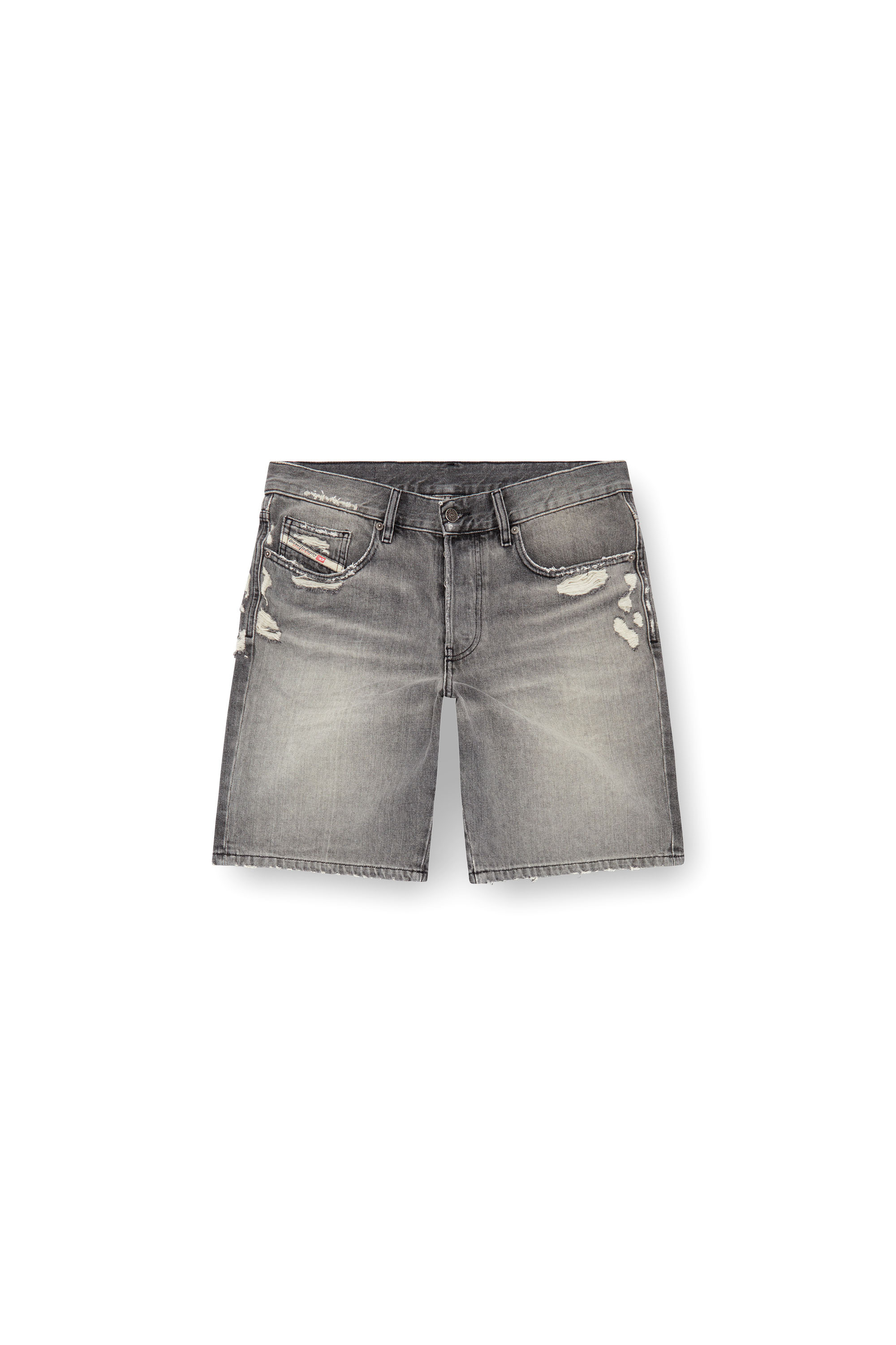 Diesel - REGULAR-SHORT, Man's Denim shorts in Dark grey - 2