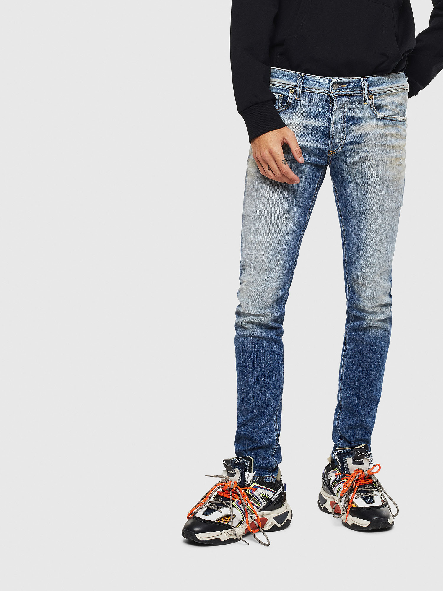 Sleenker 009AF, Medium blue Diesel - Sleenker 009AF, Medium blue - Jeans - Image 1