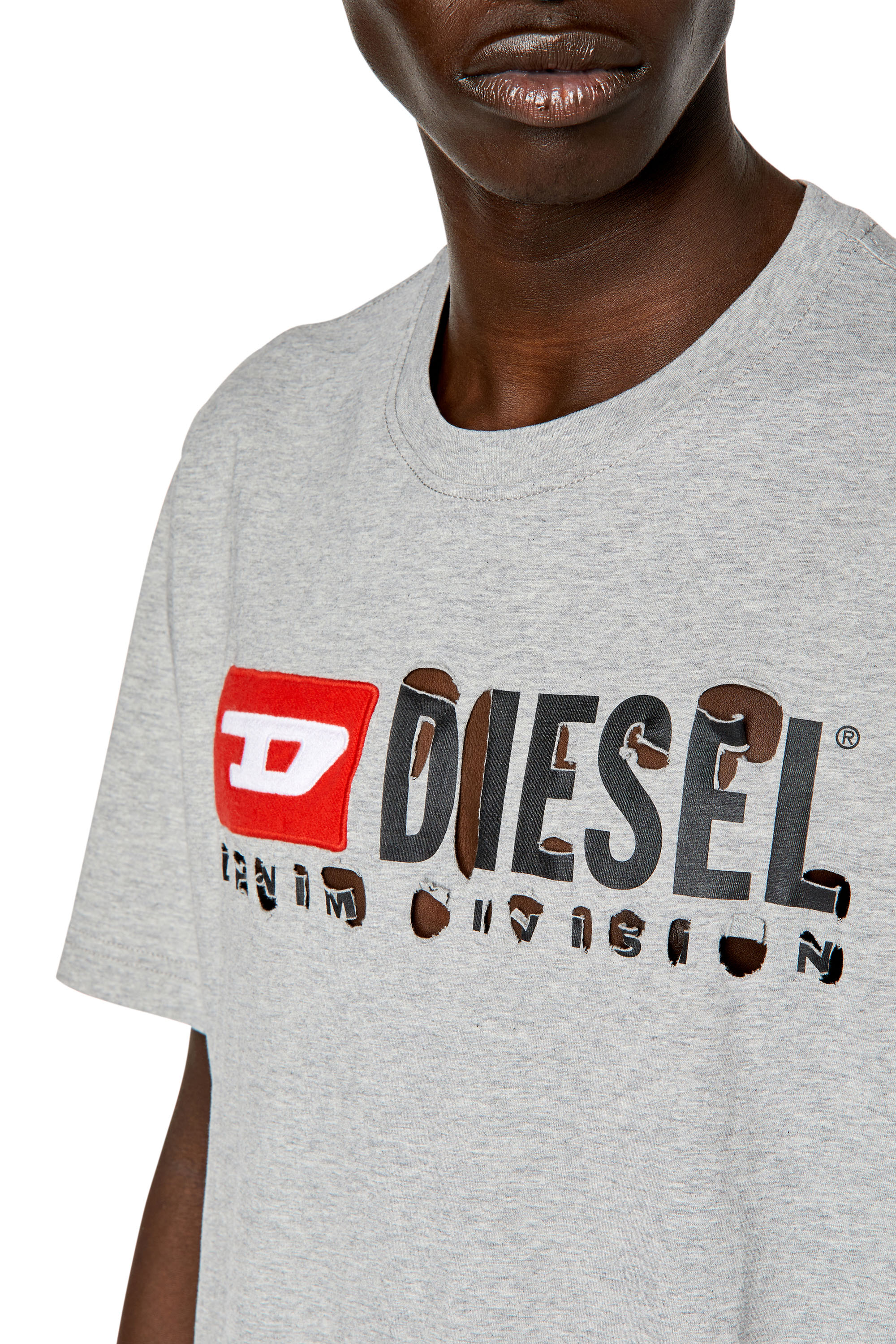 Diesel - T-JUST-DIVSTROYED, Light Grey - Image 3