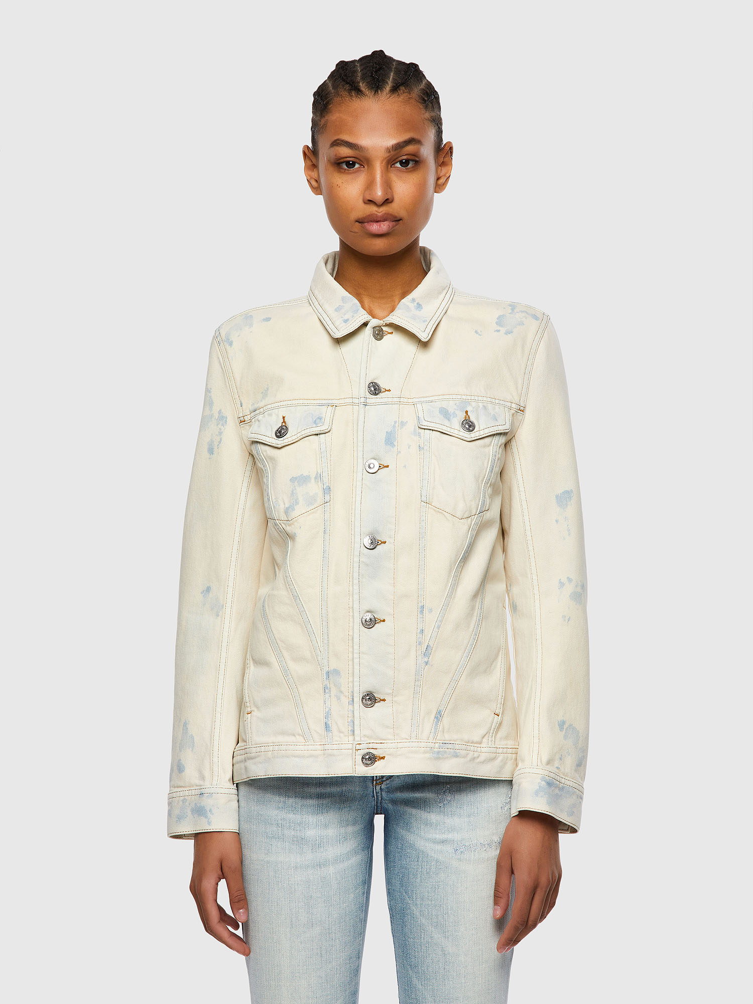DE-NALI-SP, Blue/White Diesel - DE-NALI-SP, Blue/White - Denim Jackets - Image 1