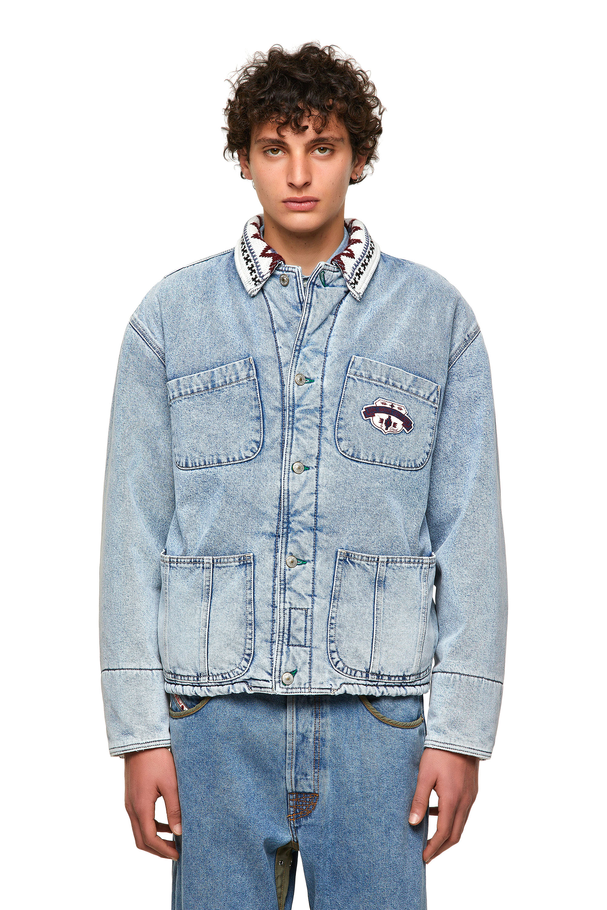 DxD-J4, Light Blue Diesel - DxD-J4, Light Blue - Denim Jackets - Image 1