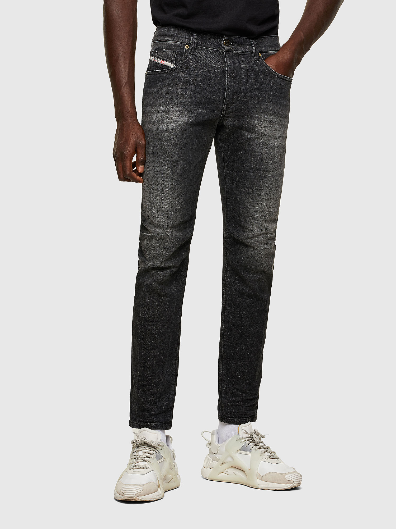Diesel - D-Strukt 009JW Slim Jeans, Black/Dark grey - Image 1