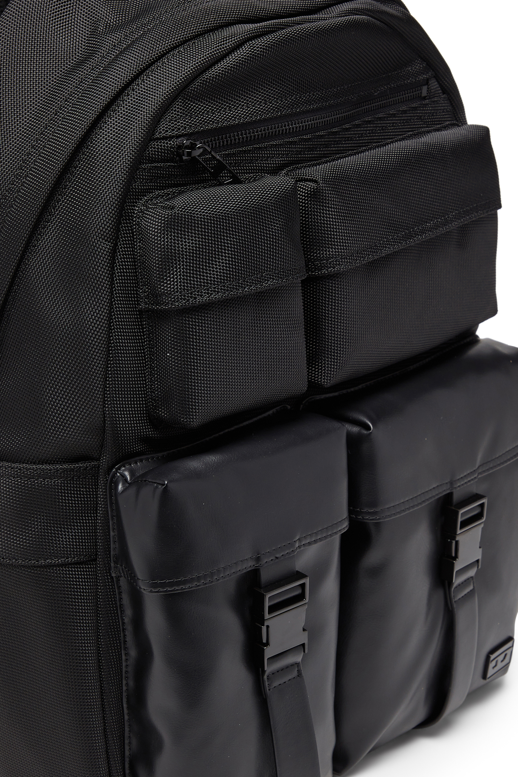 Diesel - MULTI-PKTS BACKPACK X, Unisex's Multi-Pkts - Backpack in nylon with front pockets in Black - 5