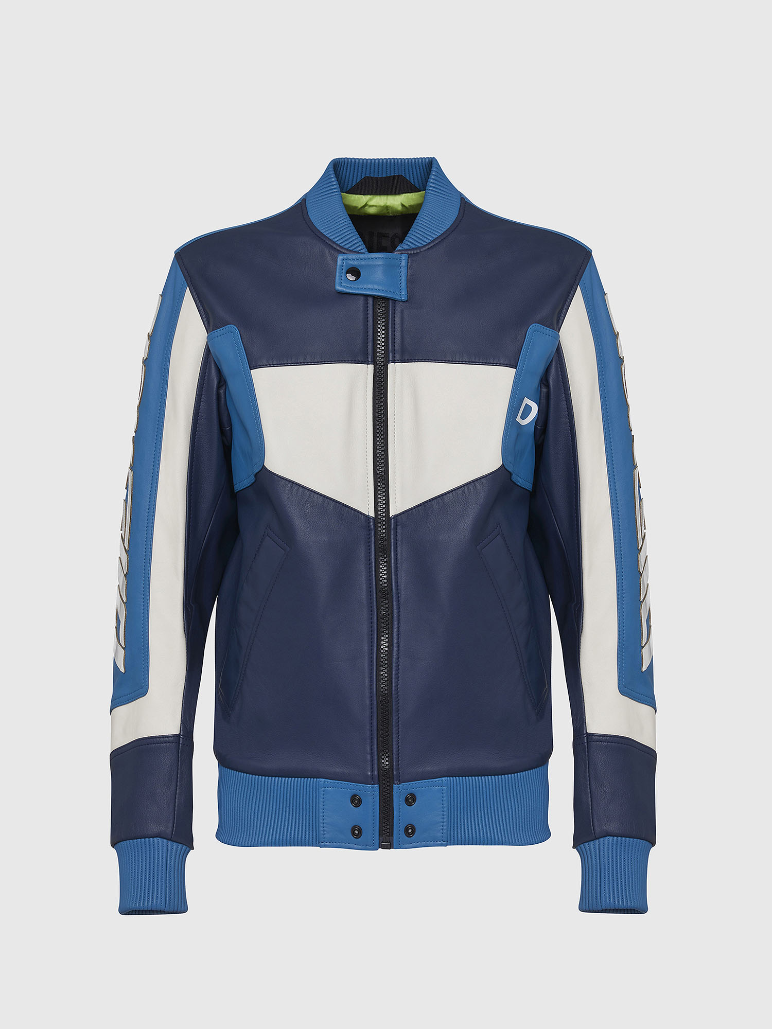 L-MAY, Blue/White Diesel - L-MAY, Blue/White - Leather jackets - Image 1