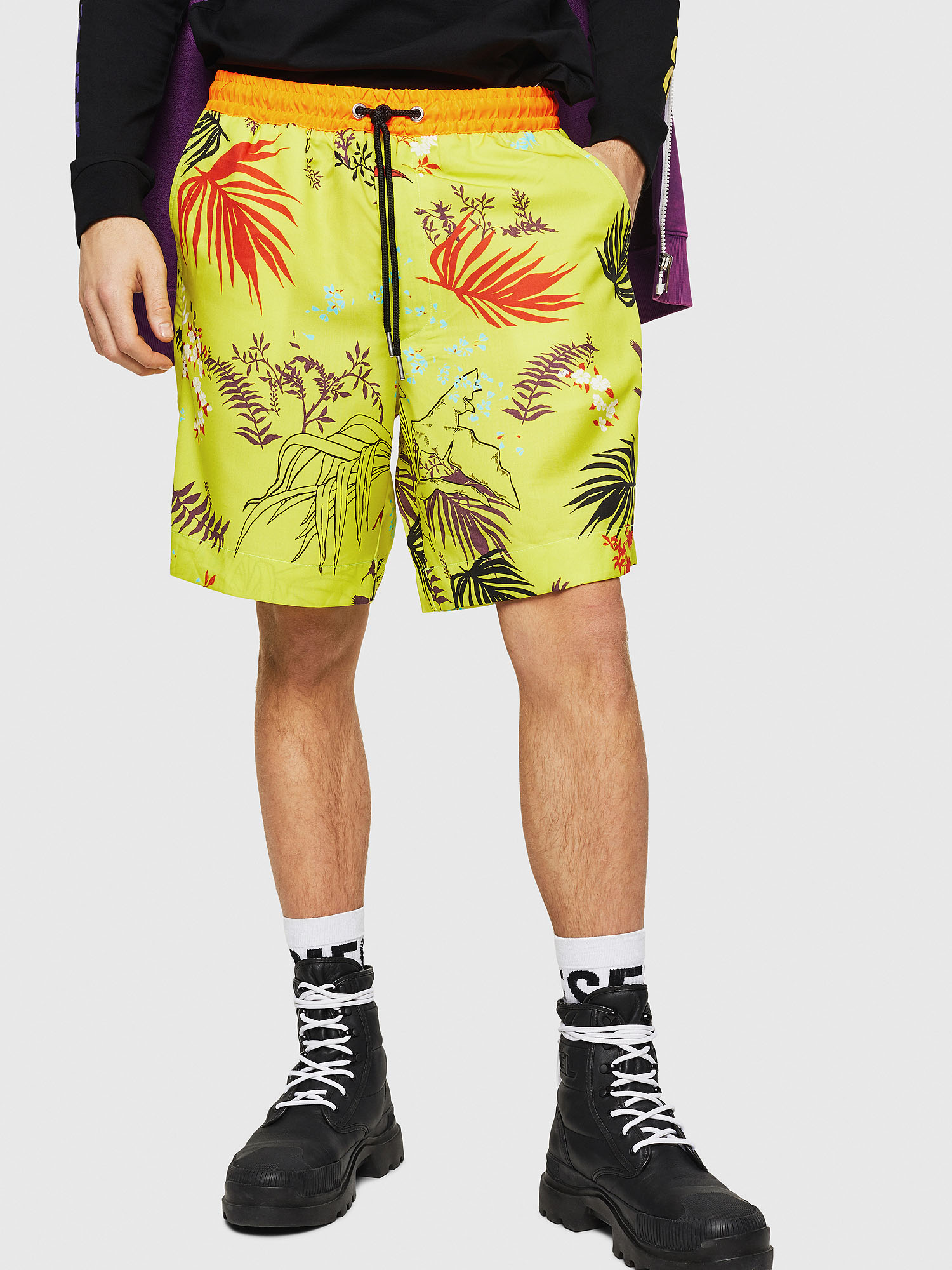 P-NOTERY, Green Fluo Diesel - P-NOTERY, Green Fluo - Shorts - Image 1