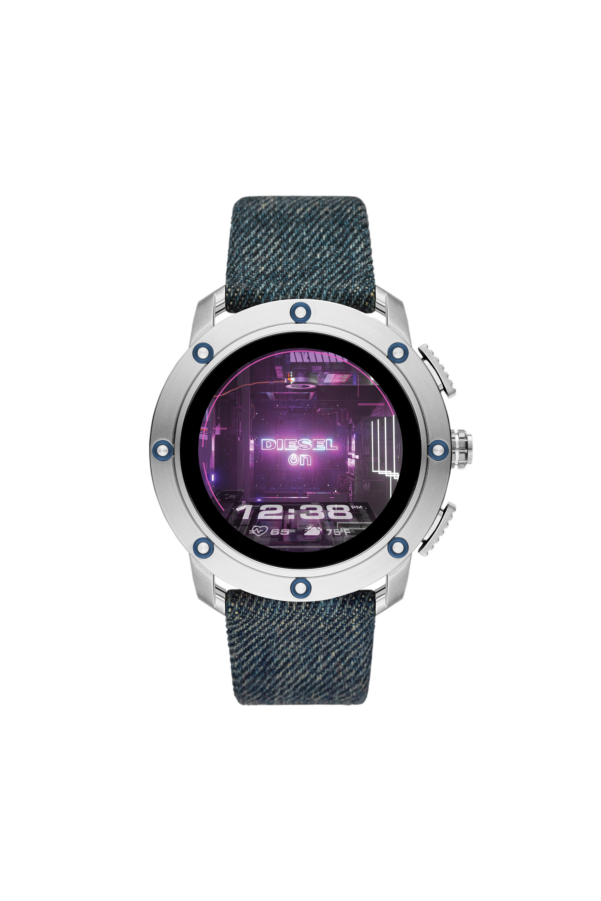Diesel - DZT2015, Man's Axial Smartwatch - Blue Denim in Blue Jeans - 1