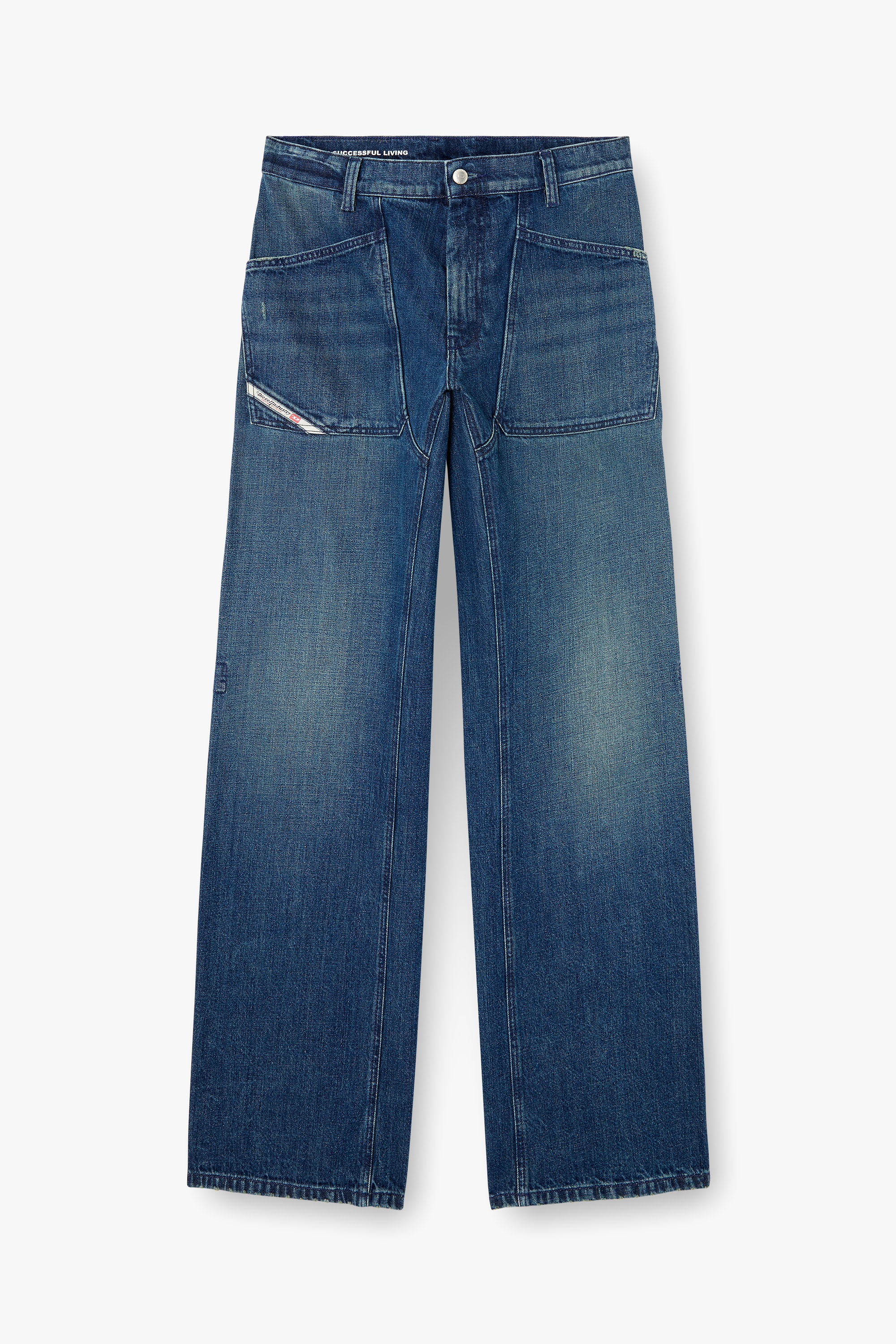 Diesel - Man's Relaxed Jeans D-Zeta 0DBDS, Dark Blue - 2