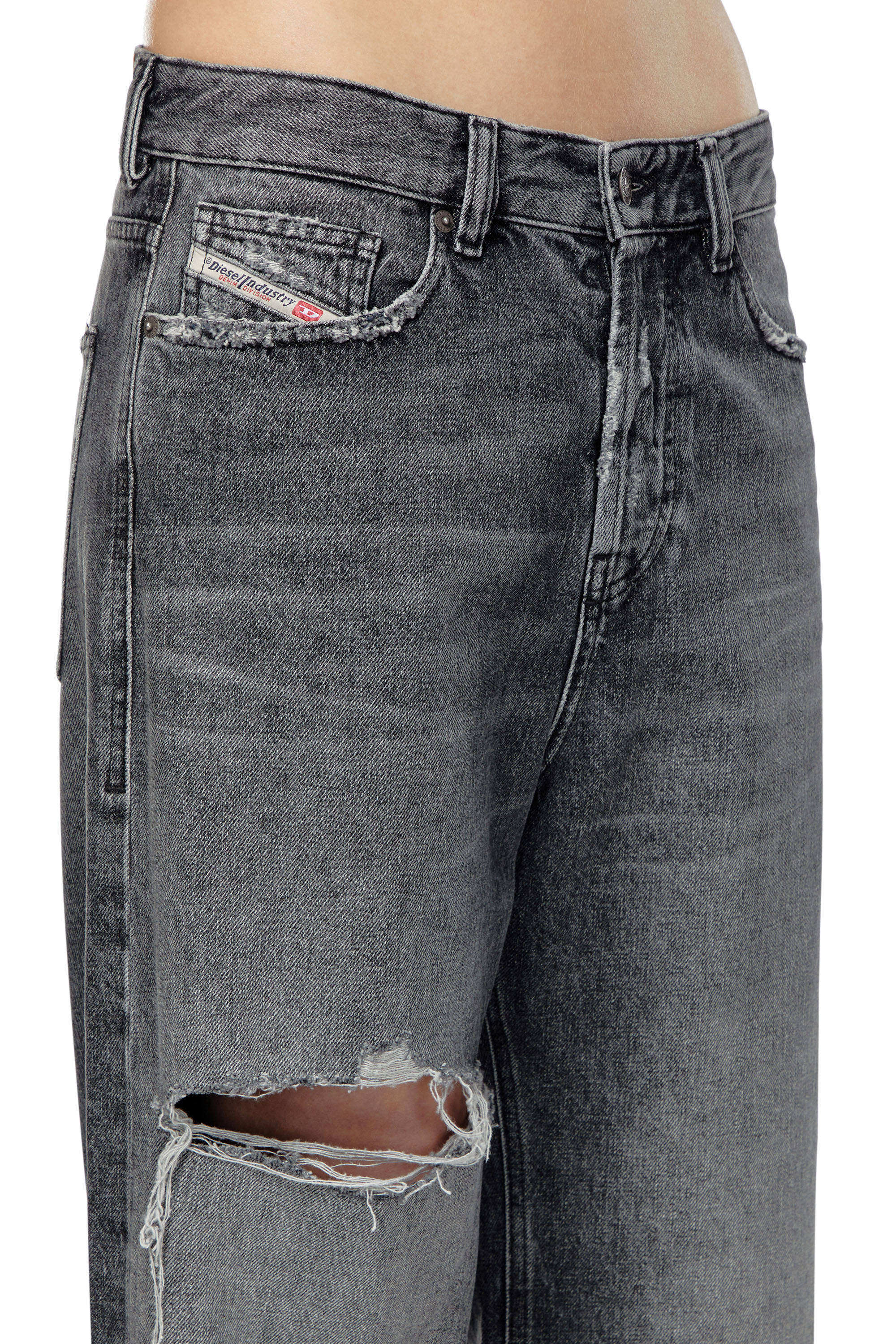 Diesel - Woman Straight Jeans 1996 D-Sire 007X4, Black/Dark grey - Image 4
