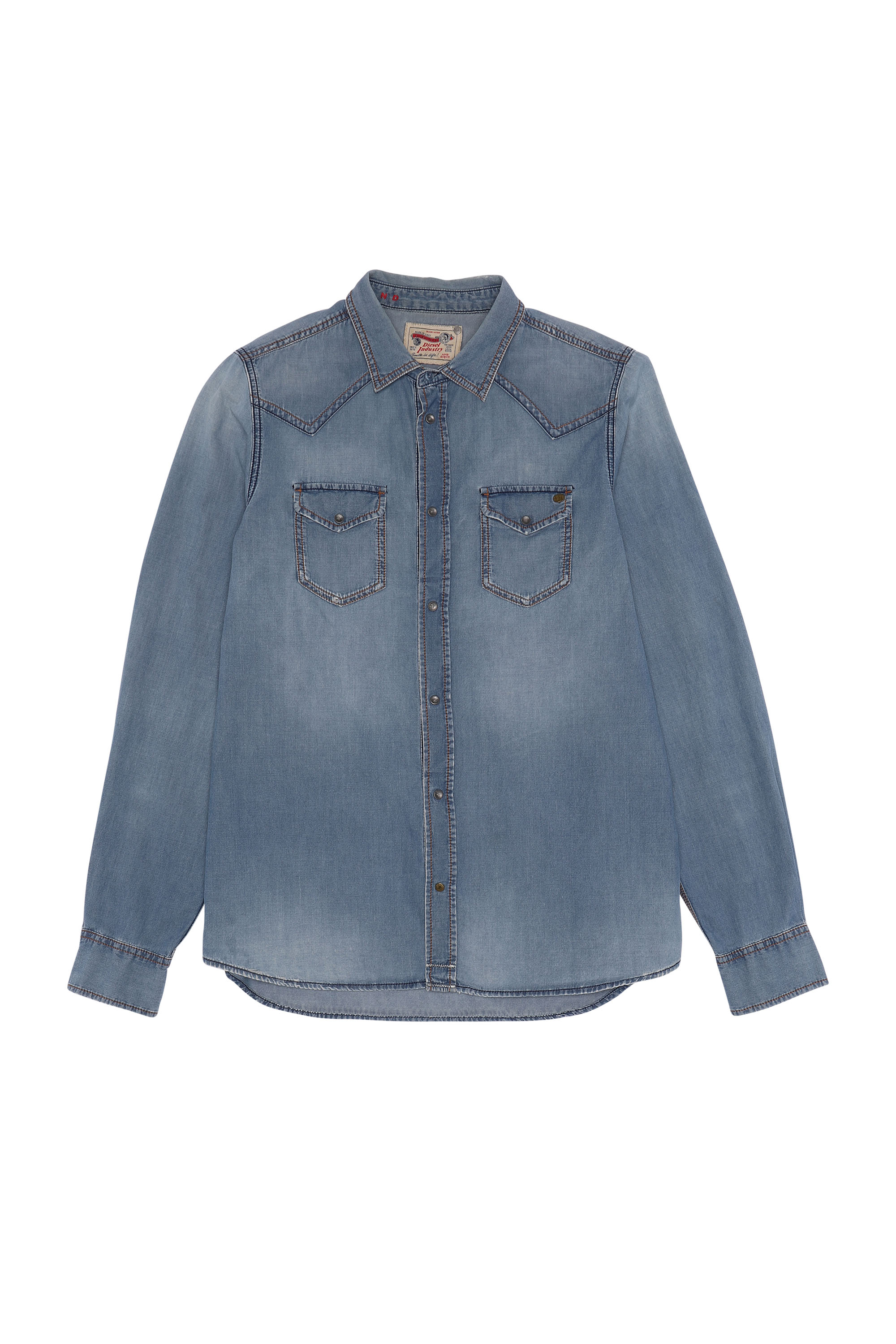 Diesel - SH DENIM SHIRT, Medium blue - Image 1