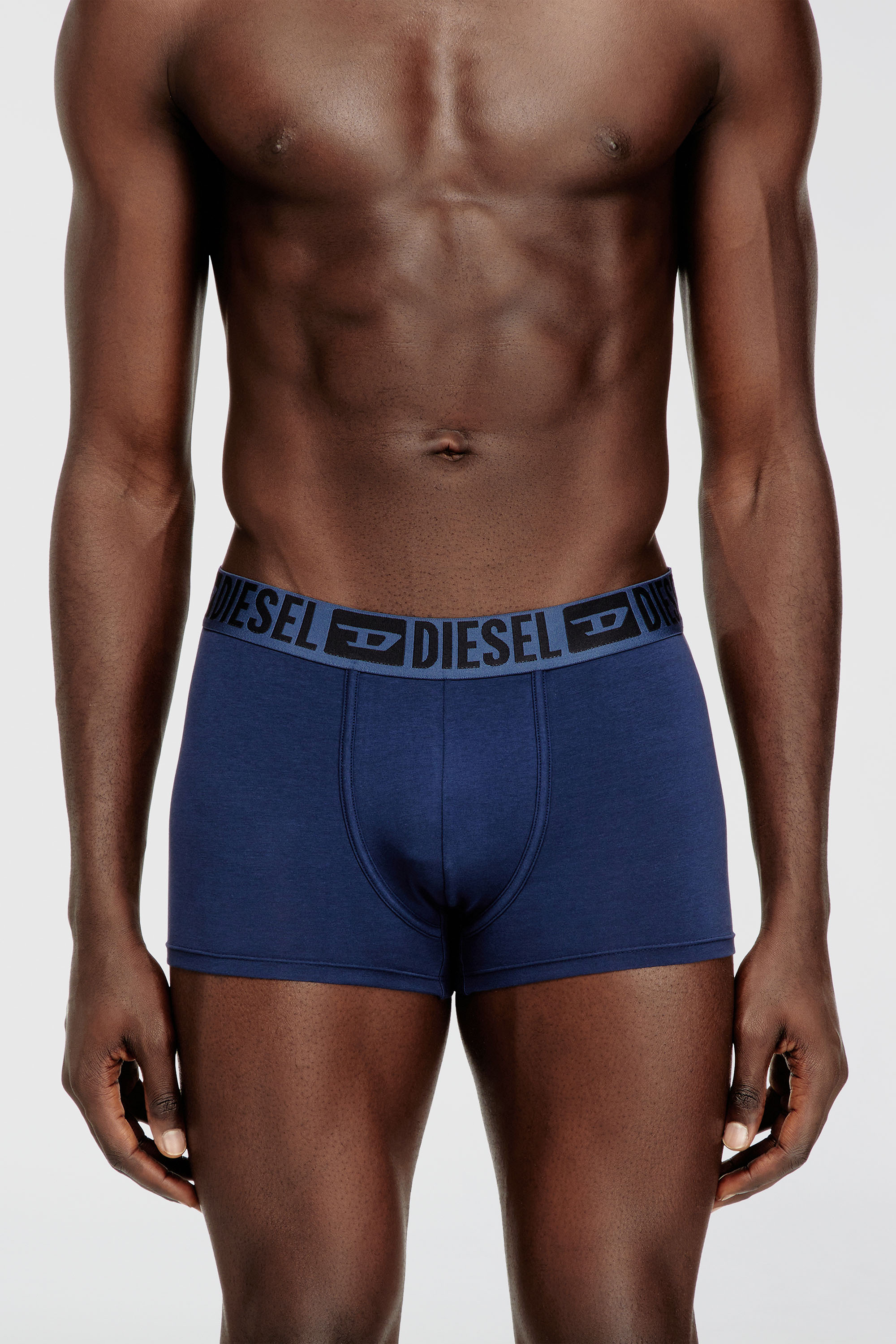 Diesel - MIKE-D-CORE-3PACK, Man's 3-pack of stretch cotton boxers with tonal waistband in Blue/Black - 3