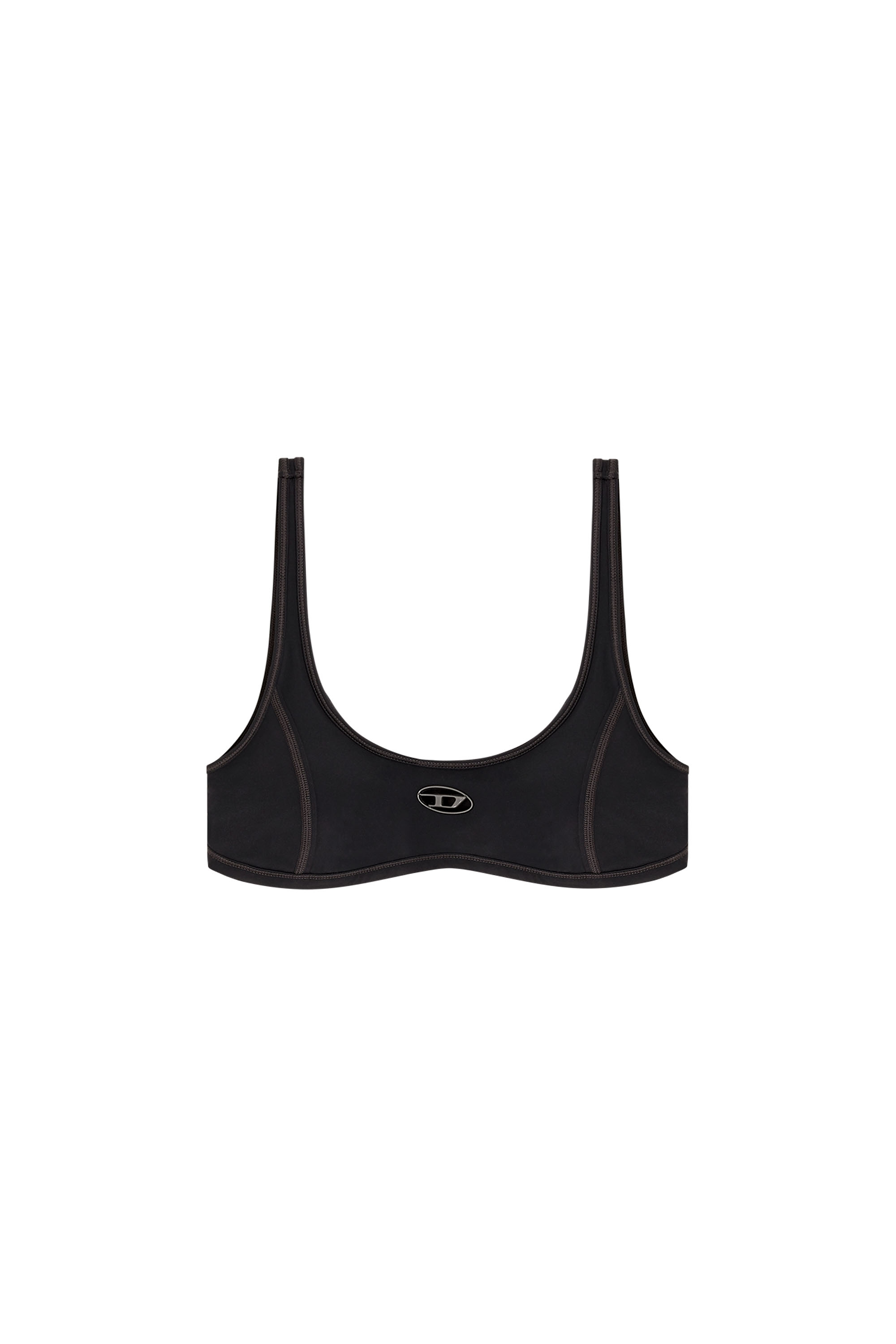 Diesel - CHELSEA-UTLT, Woman's Sports bra with cut-out logo in Black - 4