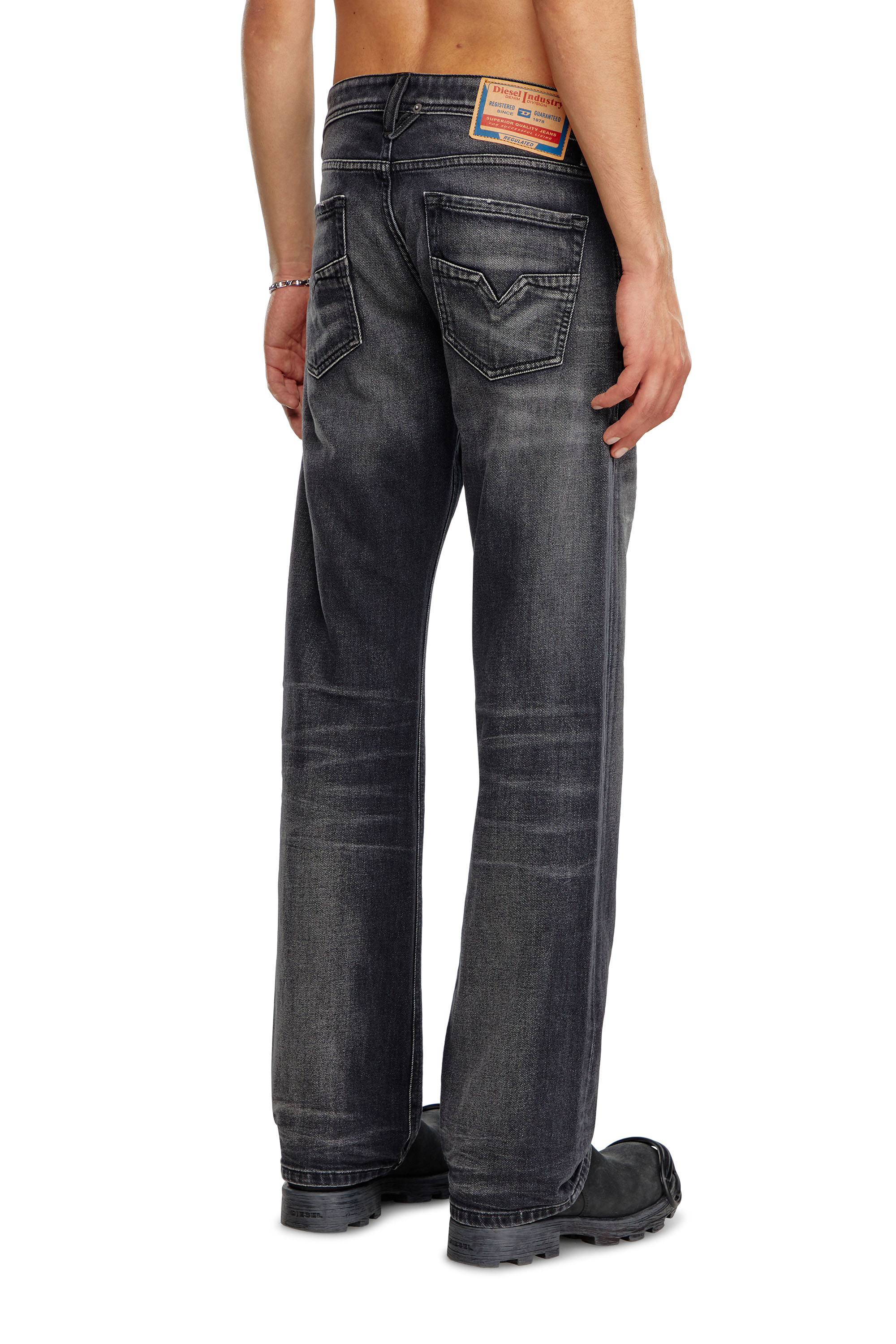 Diesel - Man's Regular Jeans 1985 Larkee 09J65, Black/Dark grey - 4