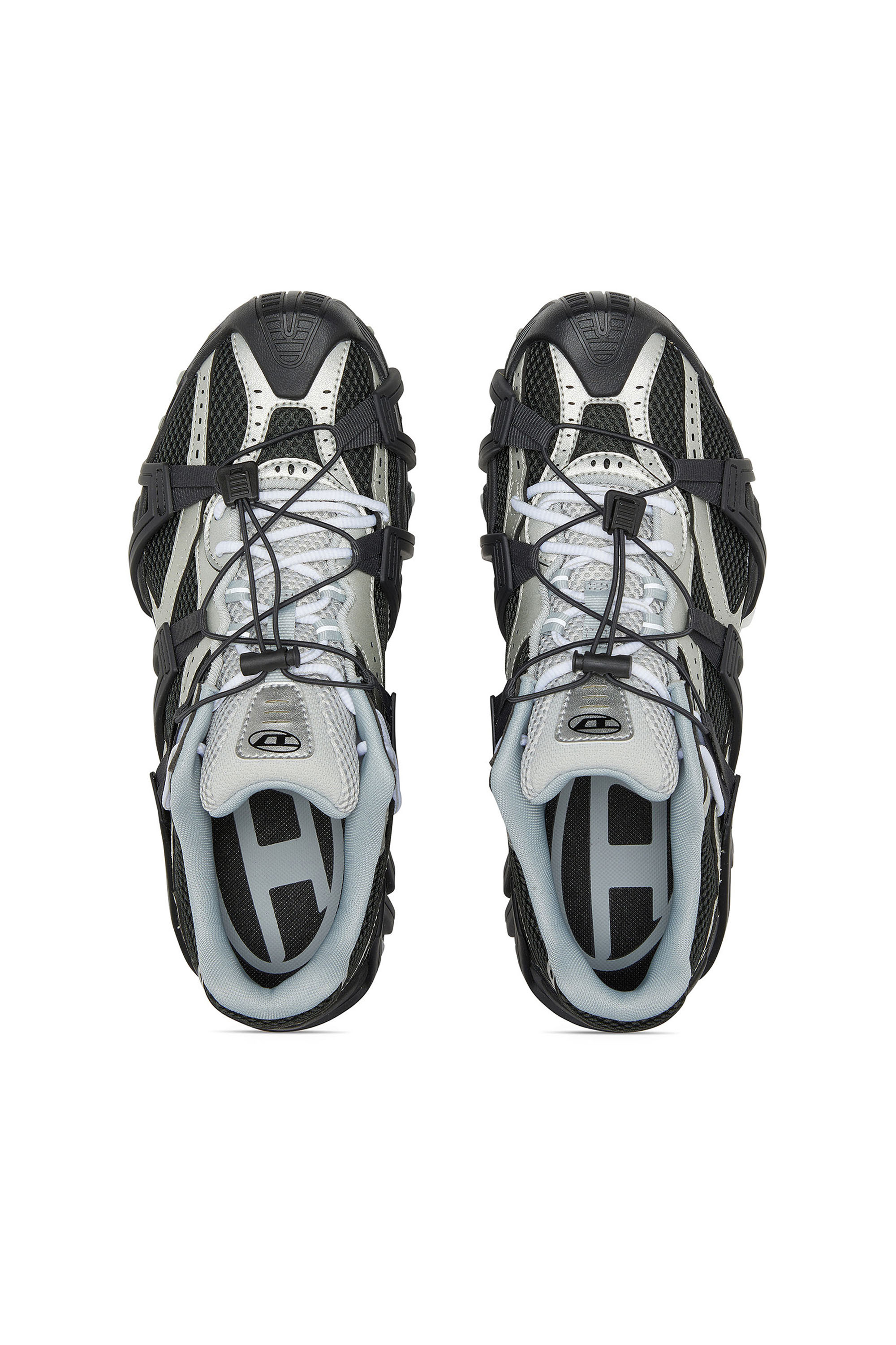 Diesel - S-PROTOTYPE CR LACE X, Man S-Prototype Cr-Mesh and PU sneakers with double lacing in Multicolor - Image 5