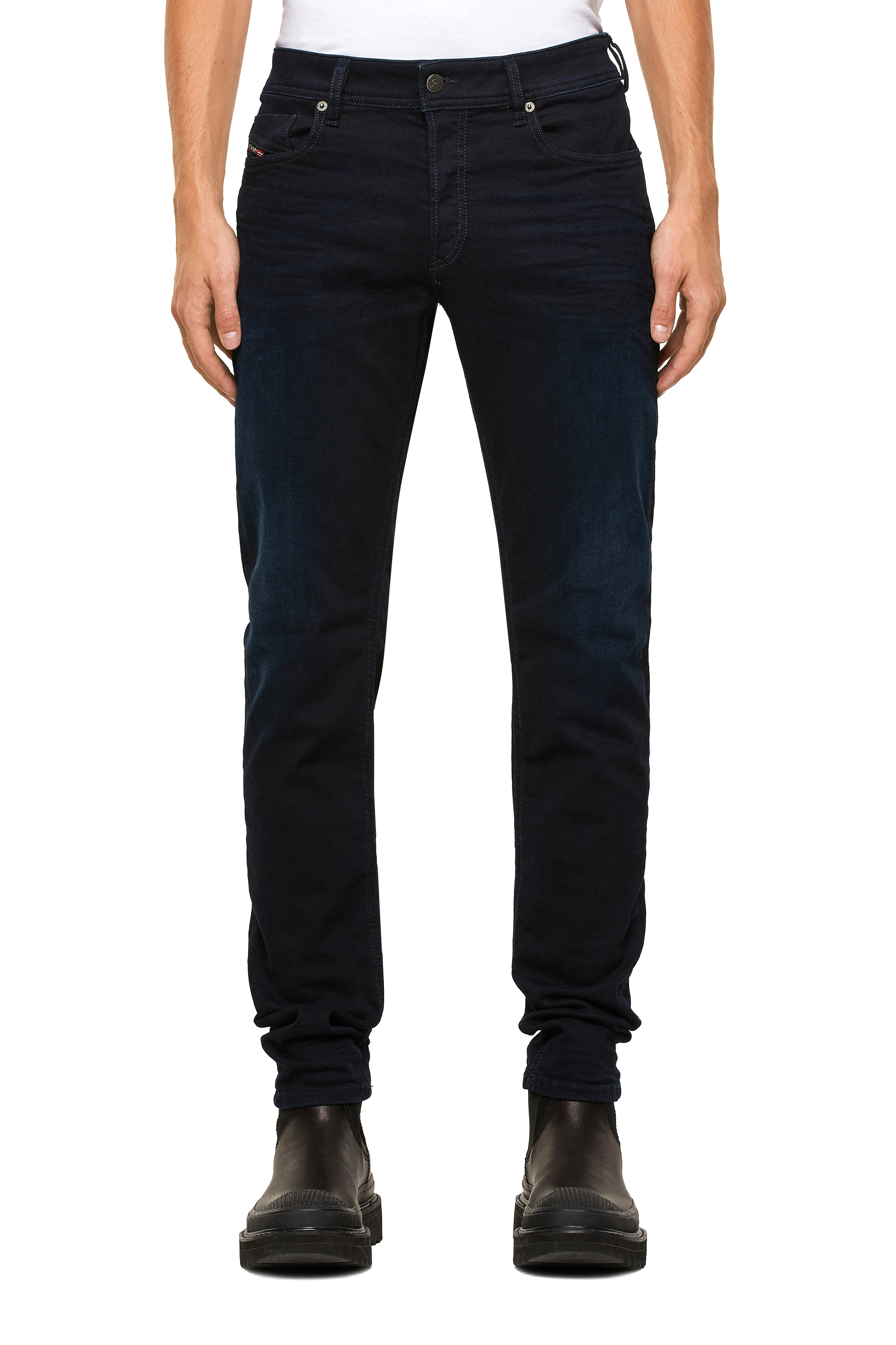 Diesel - Sleenker 009LW Skinny Jeans, Dark Blue - Image 1