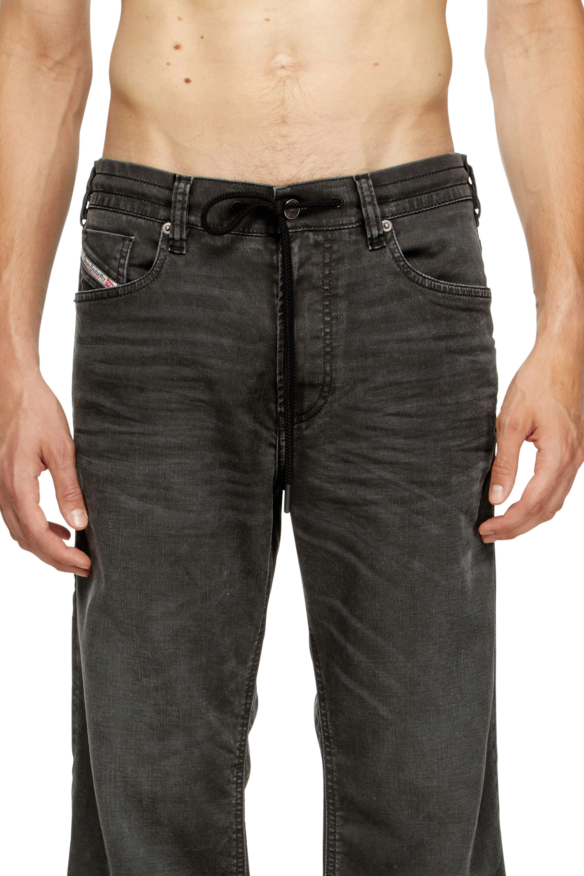パンツ DEISEL D-Jevel 069PS Men's Relaxed Jeans | Black/Dark grey | Diesel 2080 D-Reel