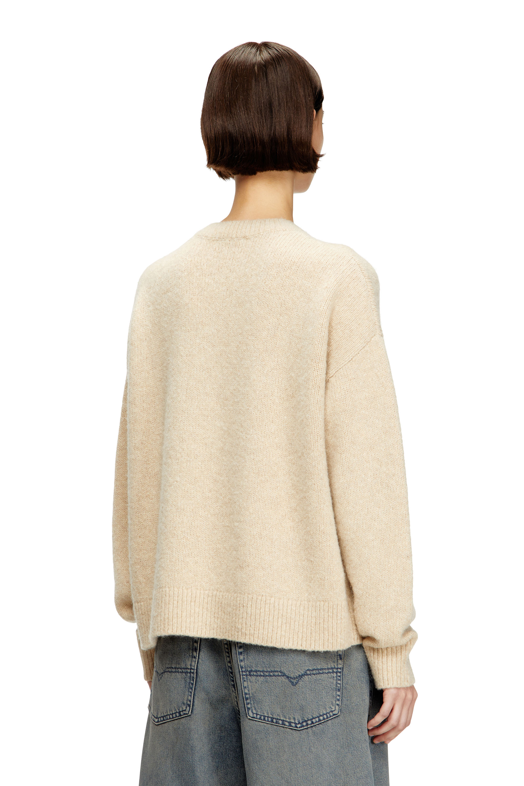 Diesel - M-AREETA, Woman's Jumper in wool and alpaca blend in Beige - 4