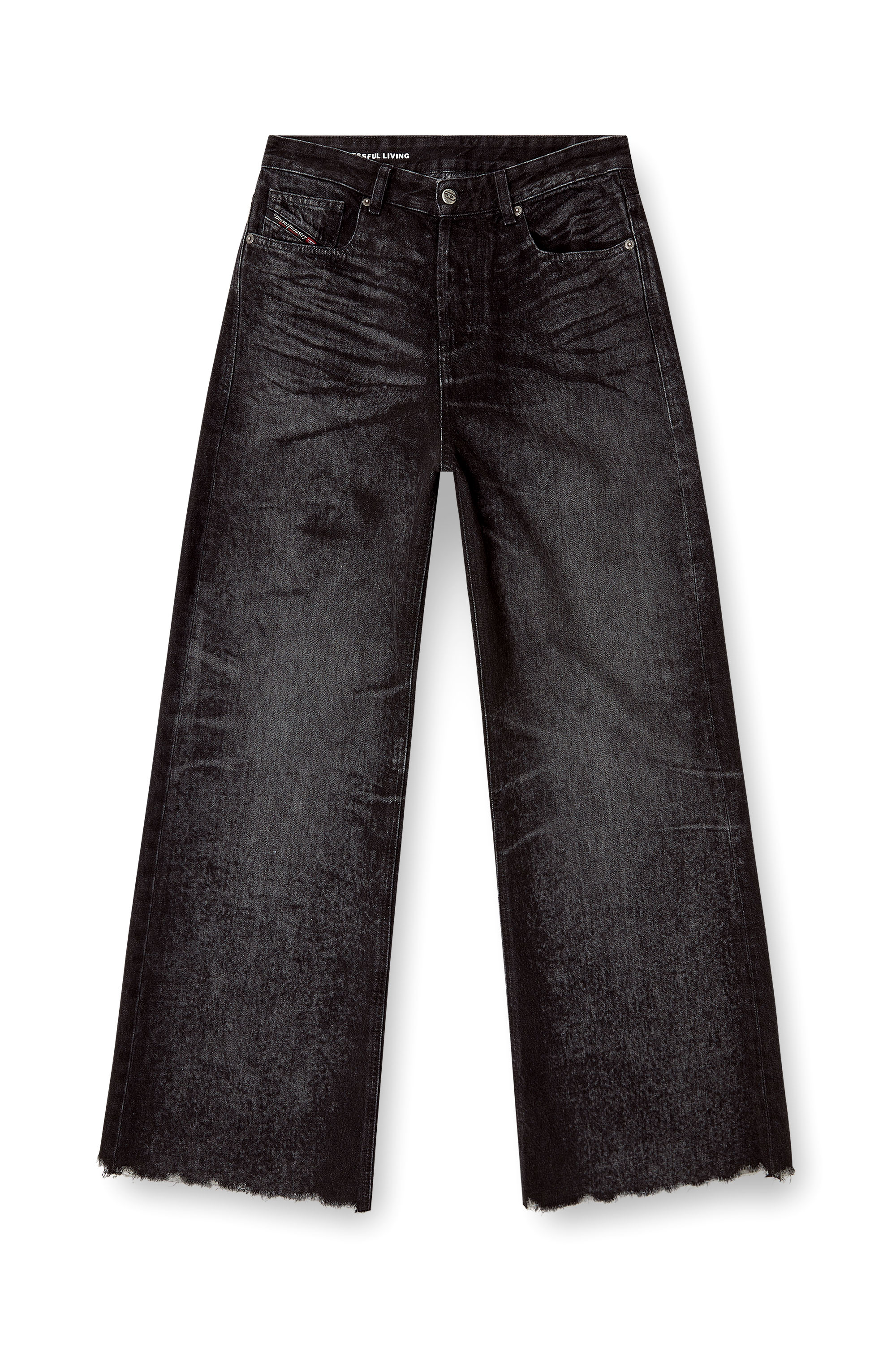 Diesel - Woman's Relaxed Jeans 1996 D-Sire 007DB, Black/Dark grey - 3