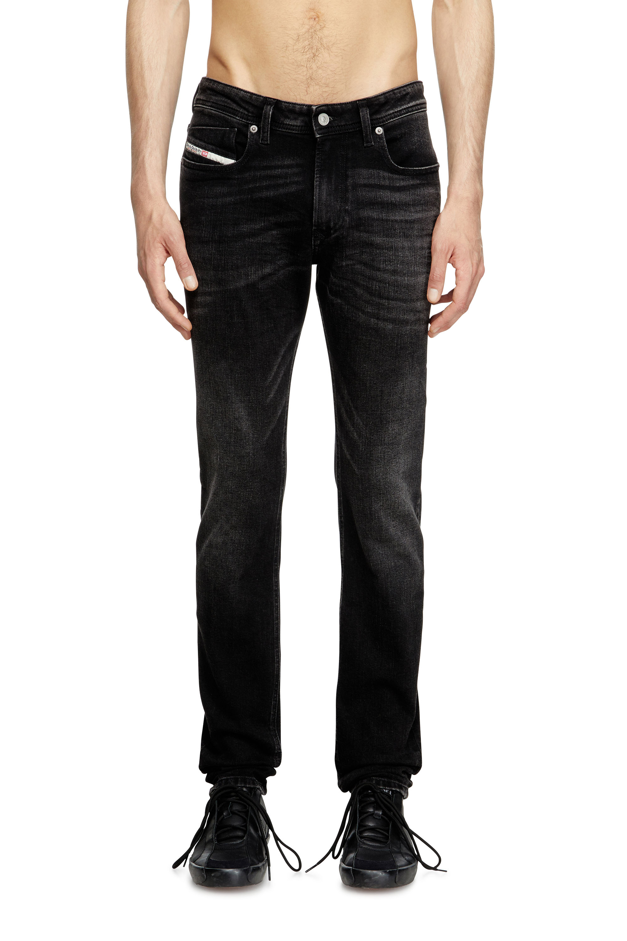 Diesel - Man's Skinny Jeans 1979 Sleenker 0GRDA, Black/Dark grey - 2