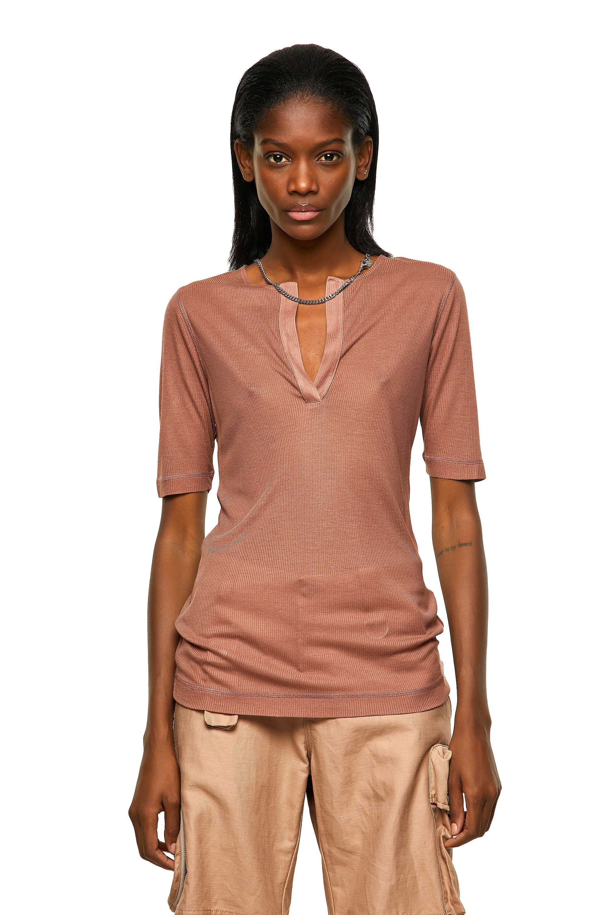 T-PAELA, Light Brown Diesel - T-PAELA, Light Brown - Tops - Image 1
