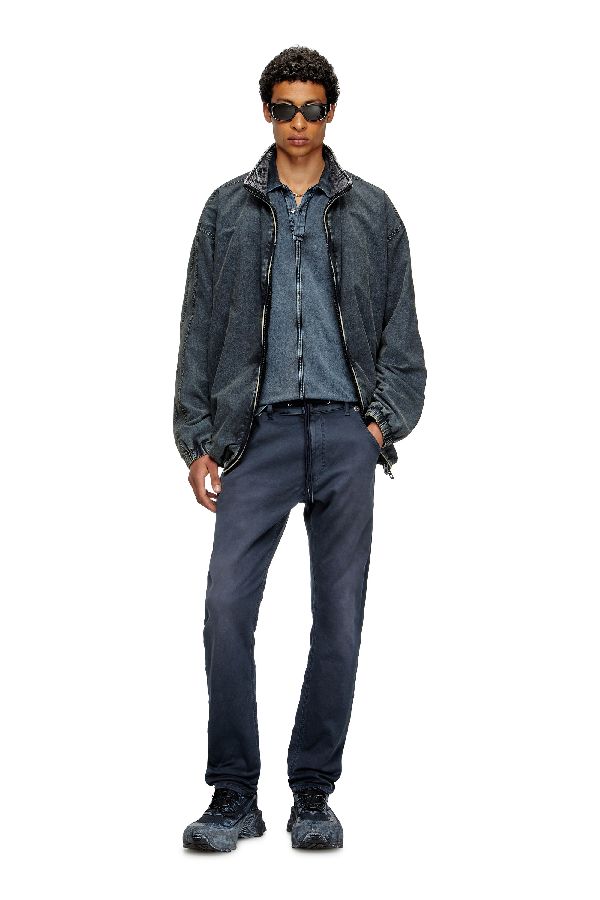 Diesel - Man's Regular 2032 D-Krooley Joggjeans® 0670M, Dark Blue - 1