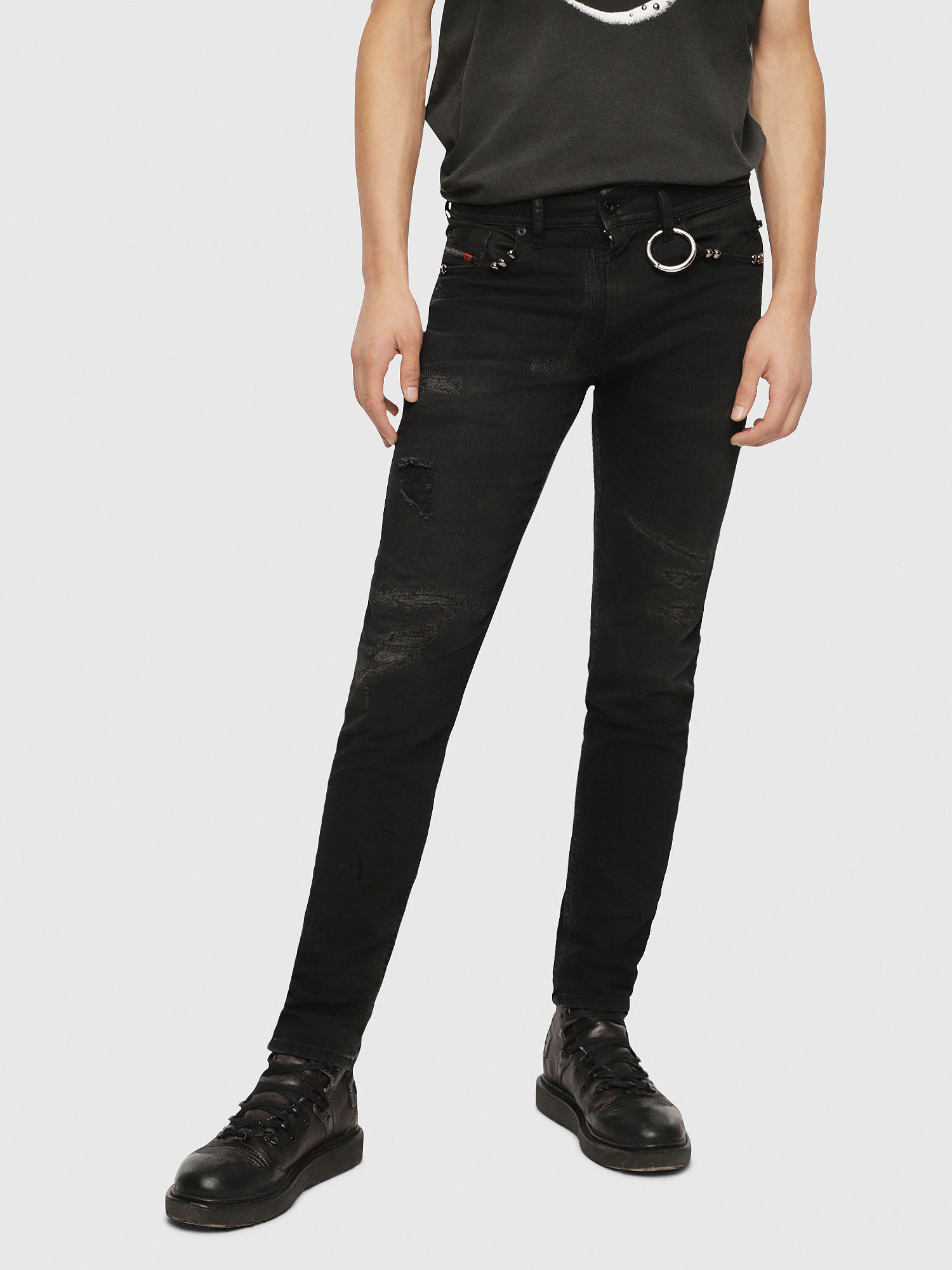 Thommer 0090N, Black/Dark grey Diesel - Thommer 0090N, Black/Dark grey - Jeans - Image 1